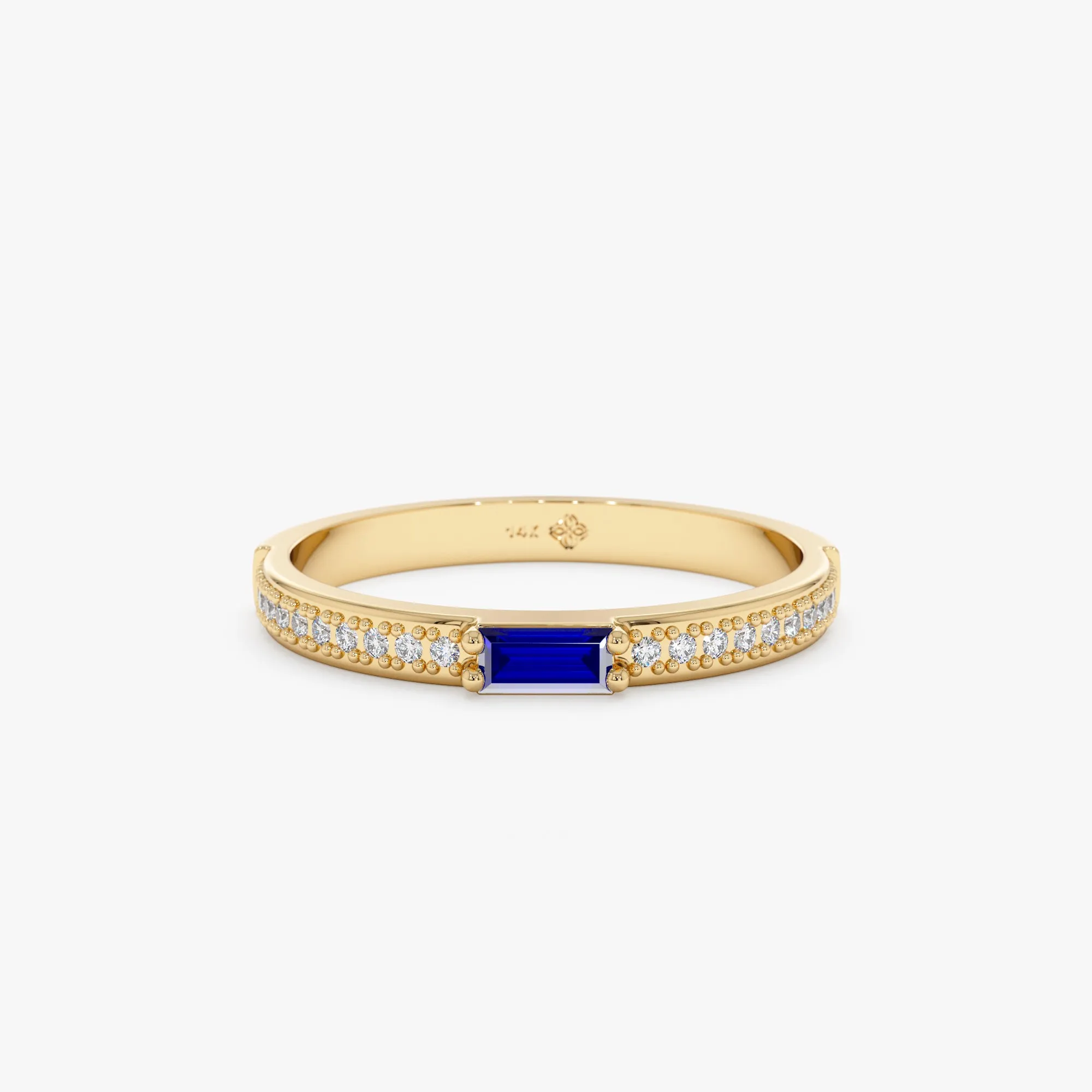 Diamond and Baguette Sapphire Ring, Madilyn SARAHELISE