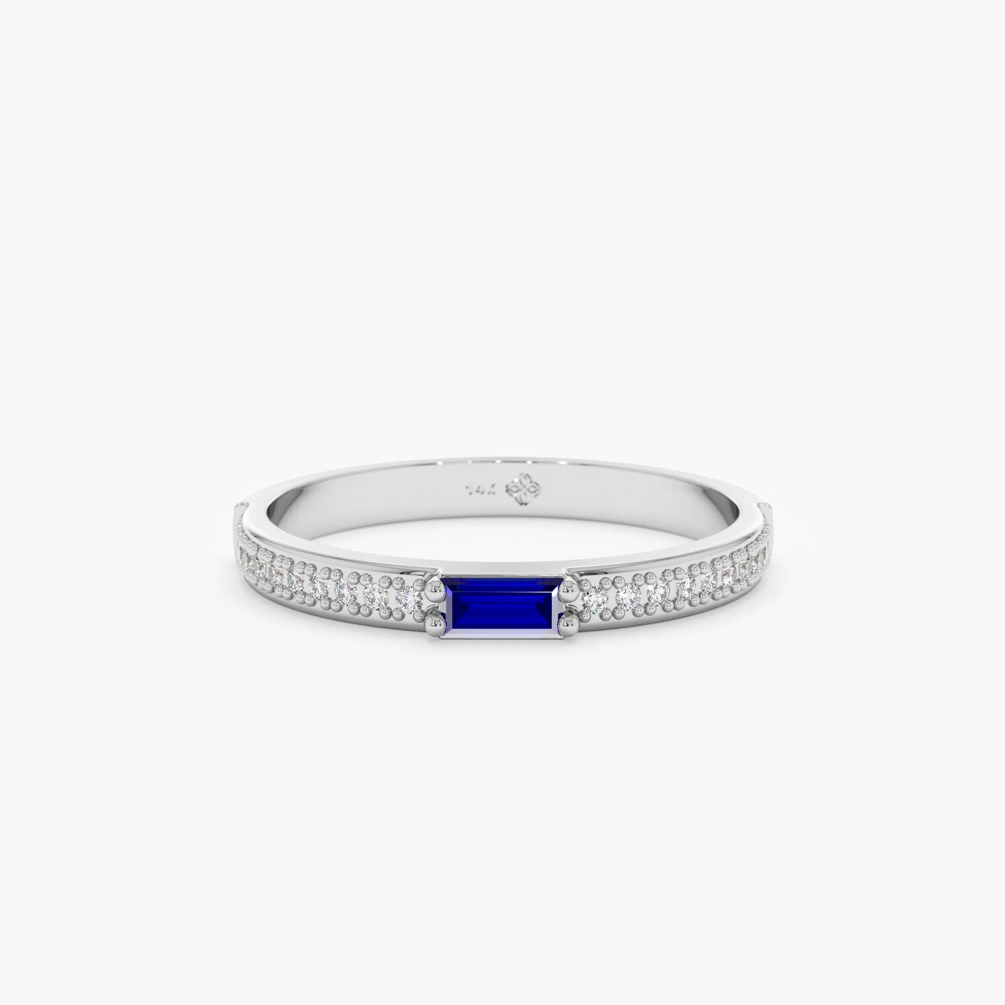 Diamond and Baguette Sapphire Ring, Madilyn SARAHELISE