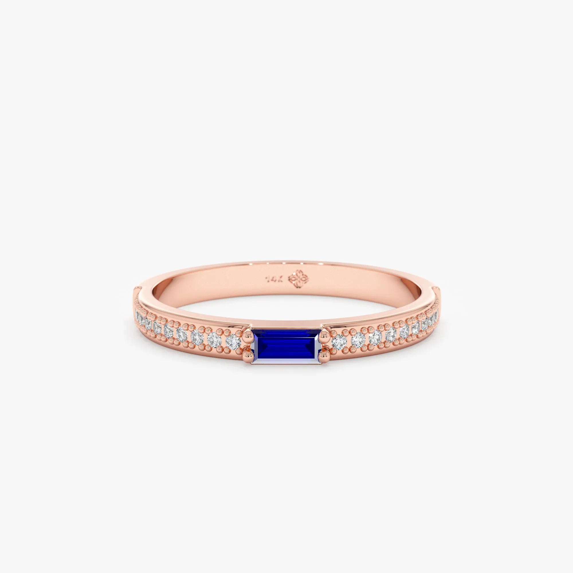Diamond and Baguette Sapphire Ring, Madilyn SARAHELISE
