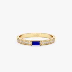 Diamond and Baguette Sapphire Ring, Madilyn SARAHELISE