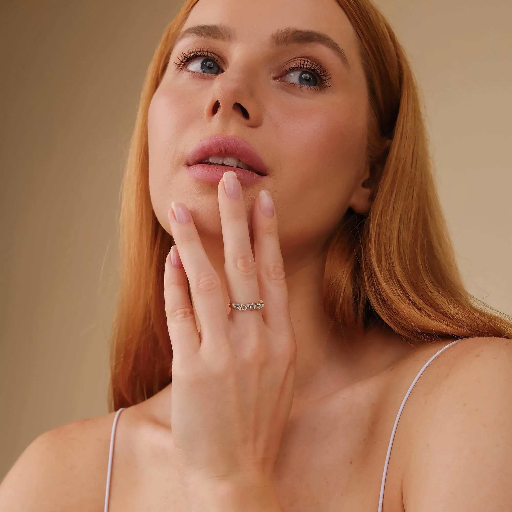 Diamond and Pear-Cut Aquamarine Ring, Yuna SARAHELISE
