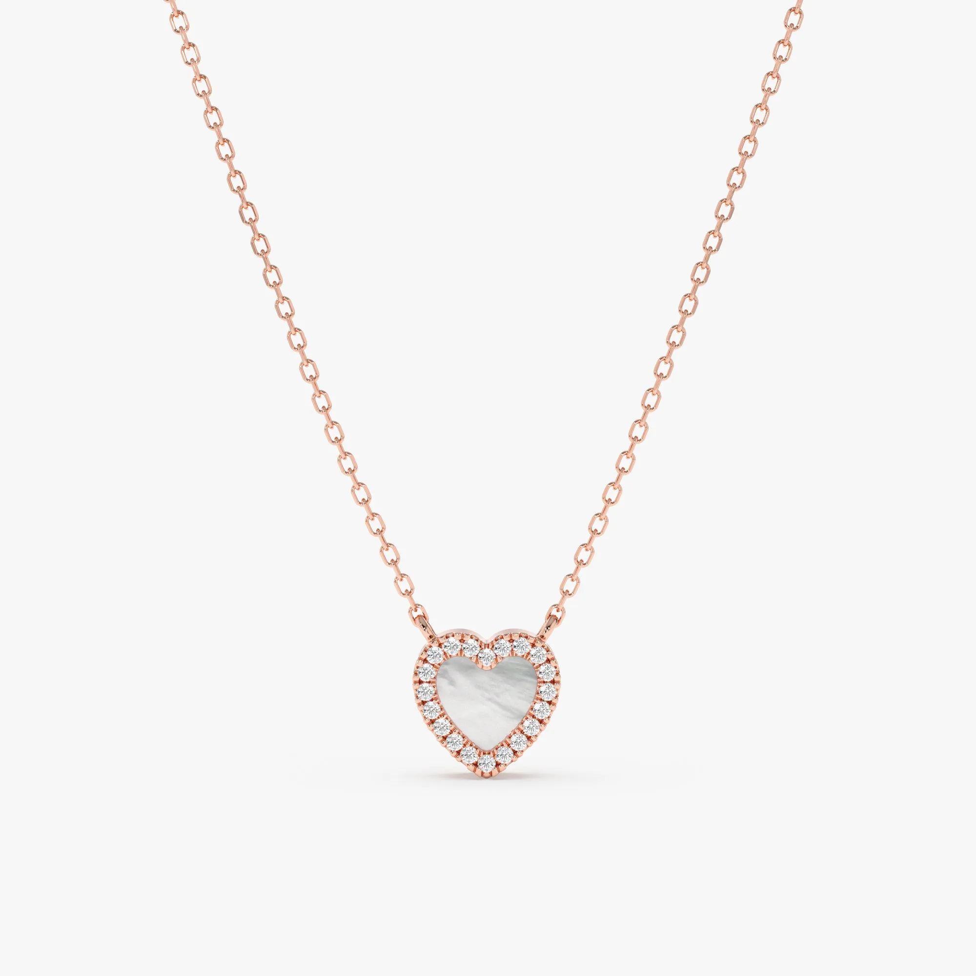 Diamond and Pearl Heart Necklace, Zhuri SARAHELISE