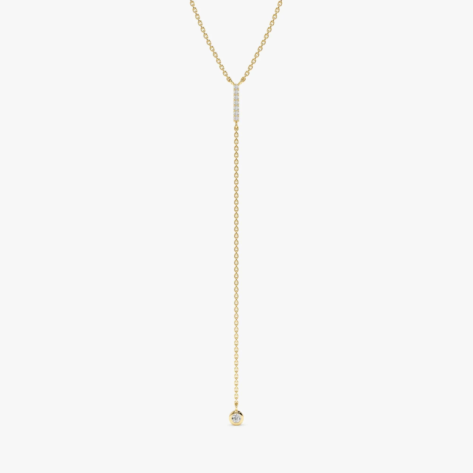 Diamond Bar Lariat Necklace, Priscilla SARAHELISE