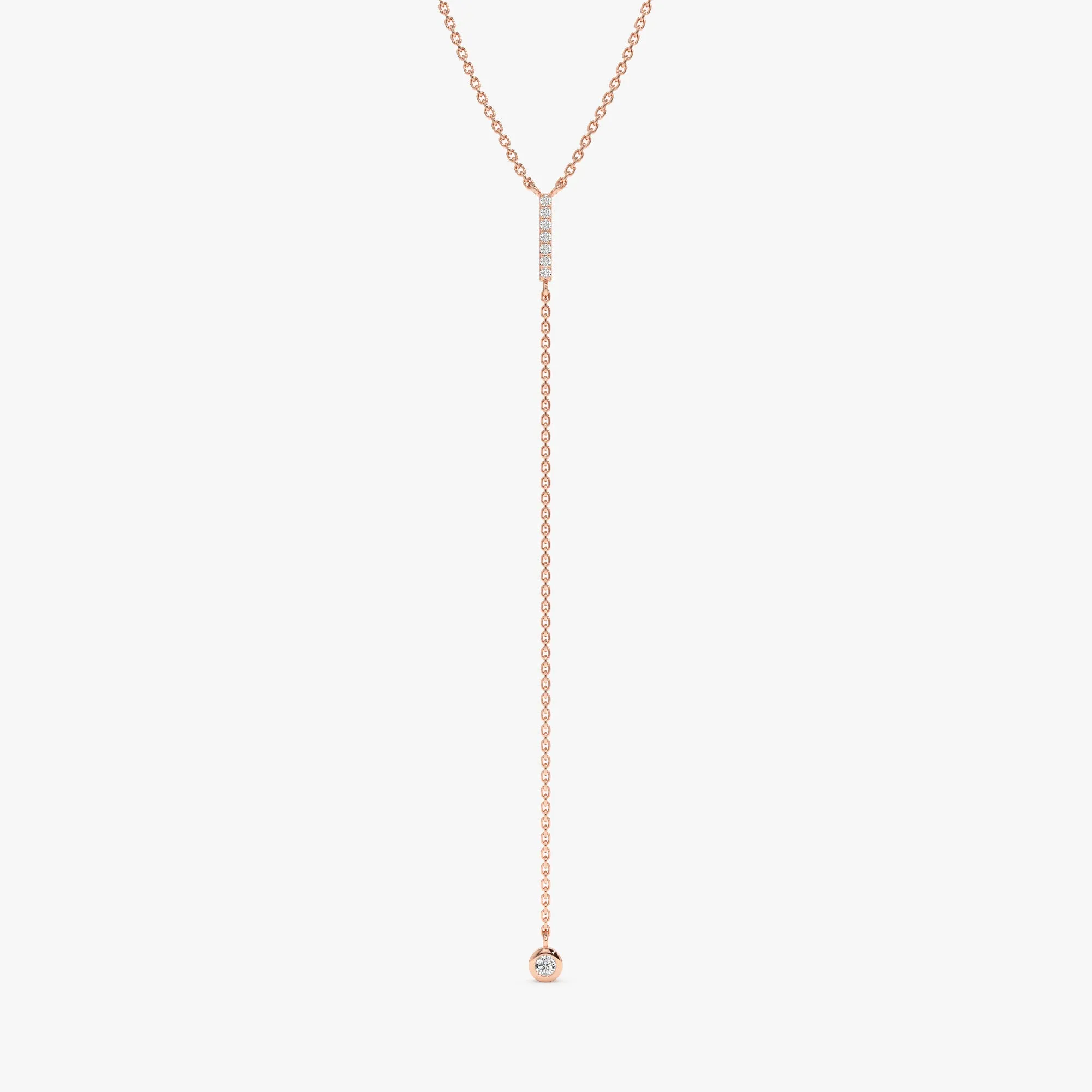 Diamond Bar Lariat Necklace, Priscilla SARAHELISE