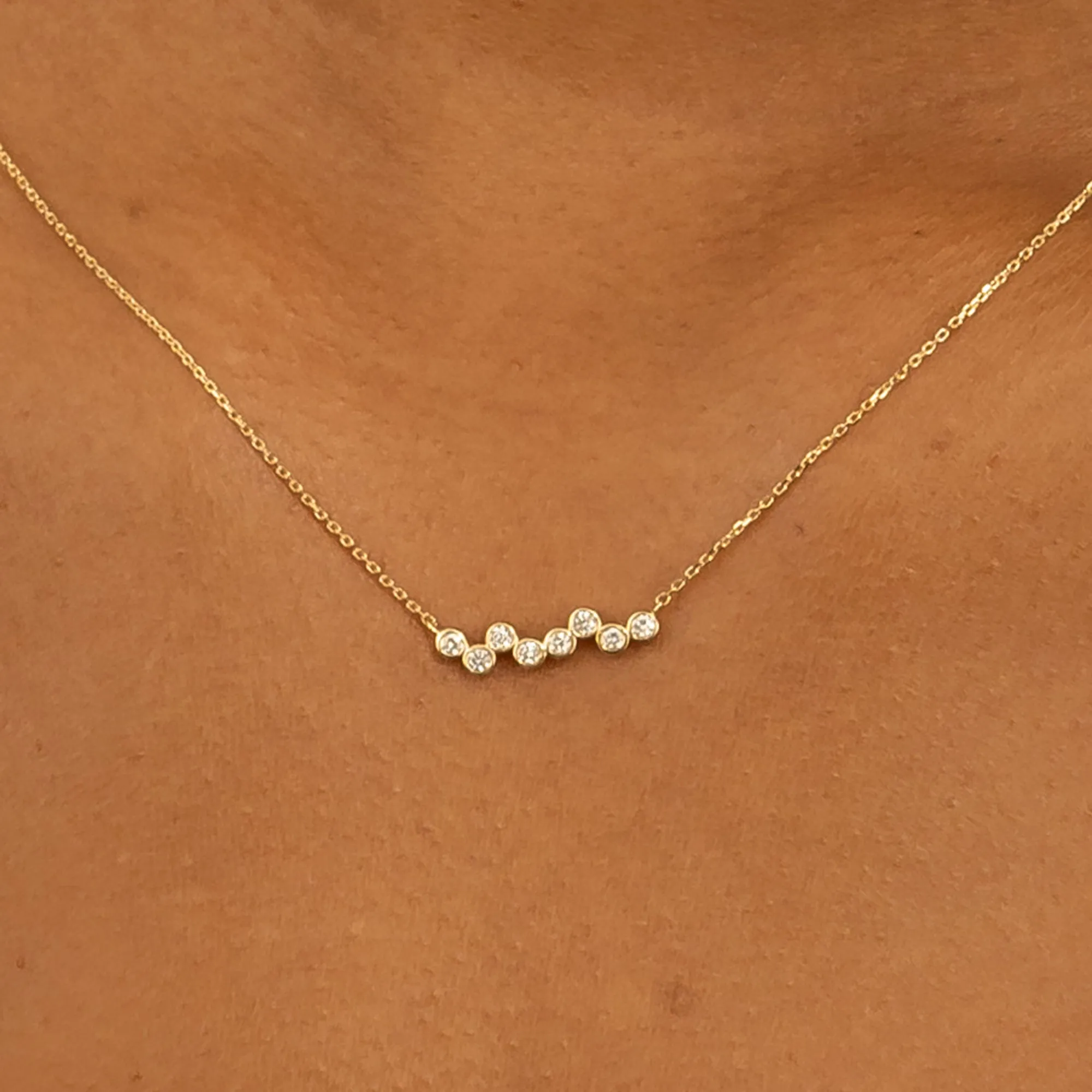 Diamond Bubble Necklace, Solana SARAHELISE