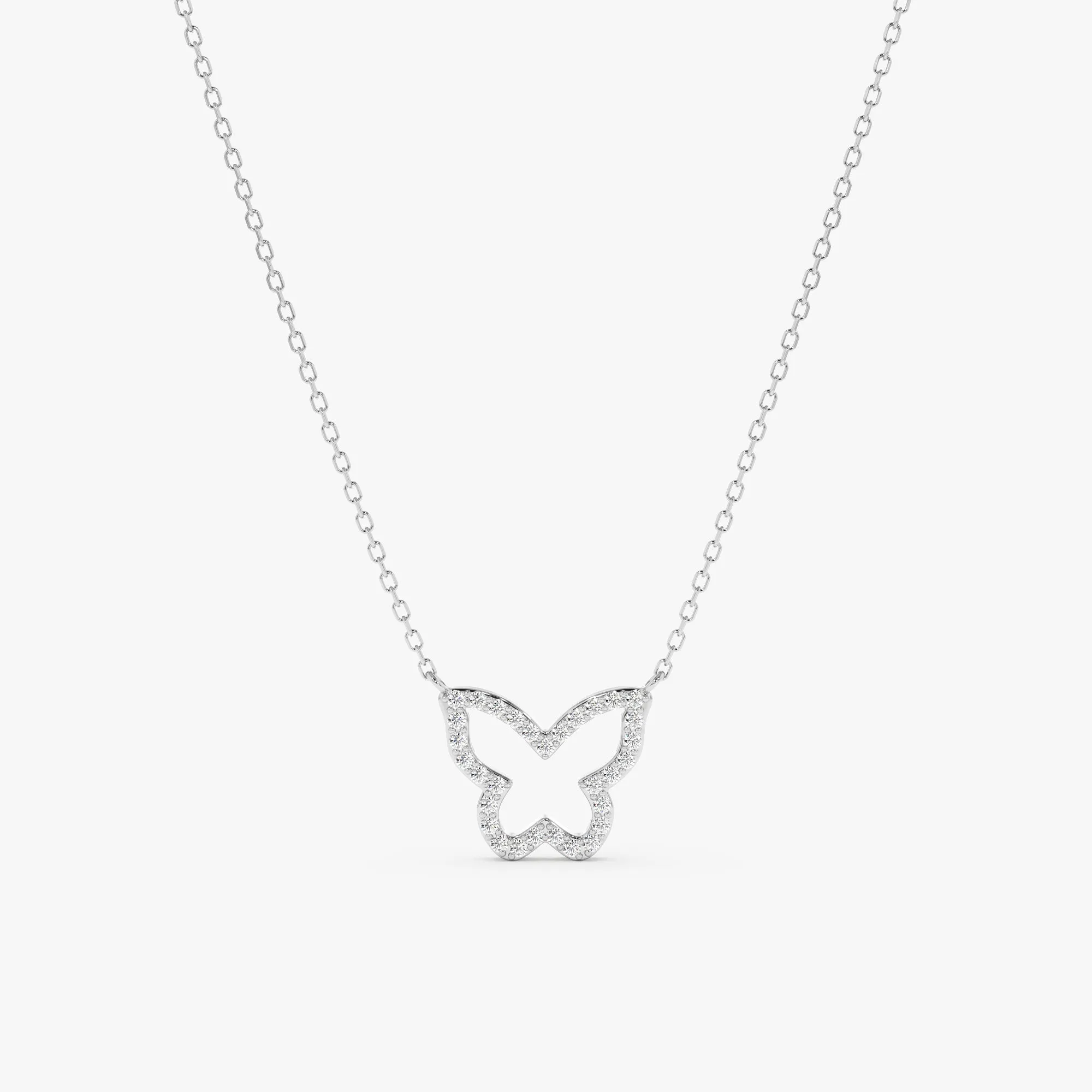 Diamond Butterfly Cutout Necklace, Asper SARAHELISE