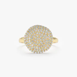 Diamond Button Ring, Leona SARAHELISE