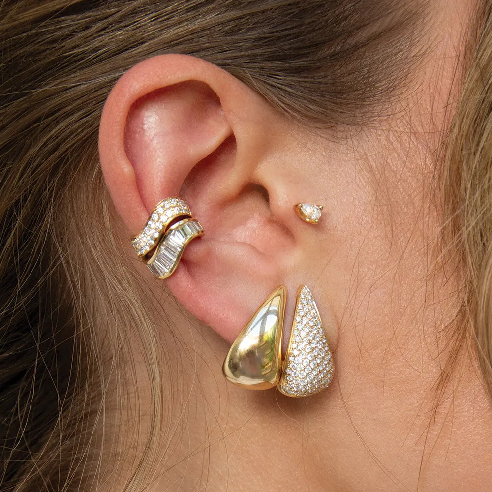 DIAMOND CLAW EARRINGS Anita Ko
