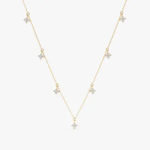 Diamond Clovers Drop Necklace, Scarlett SARAHELISE