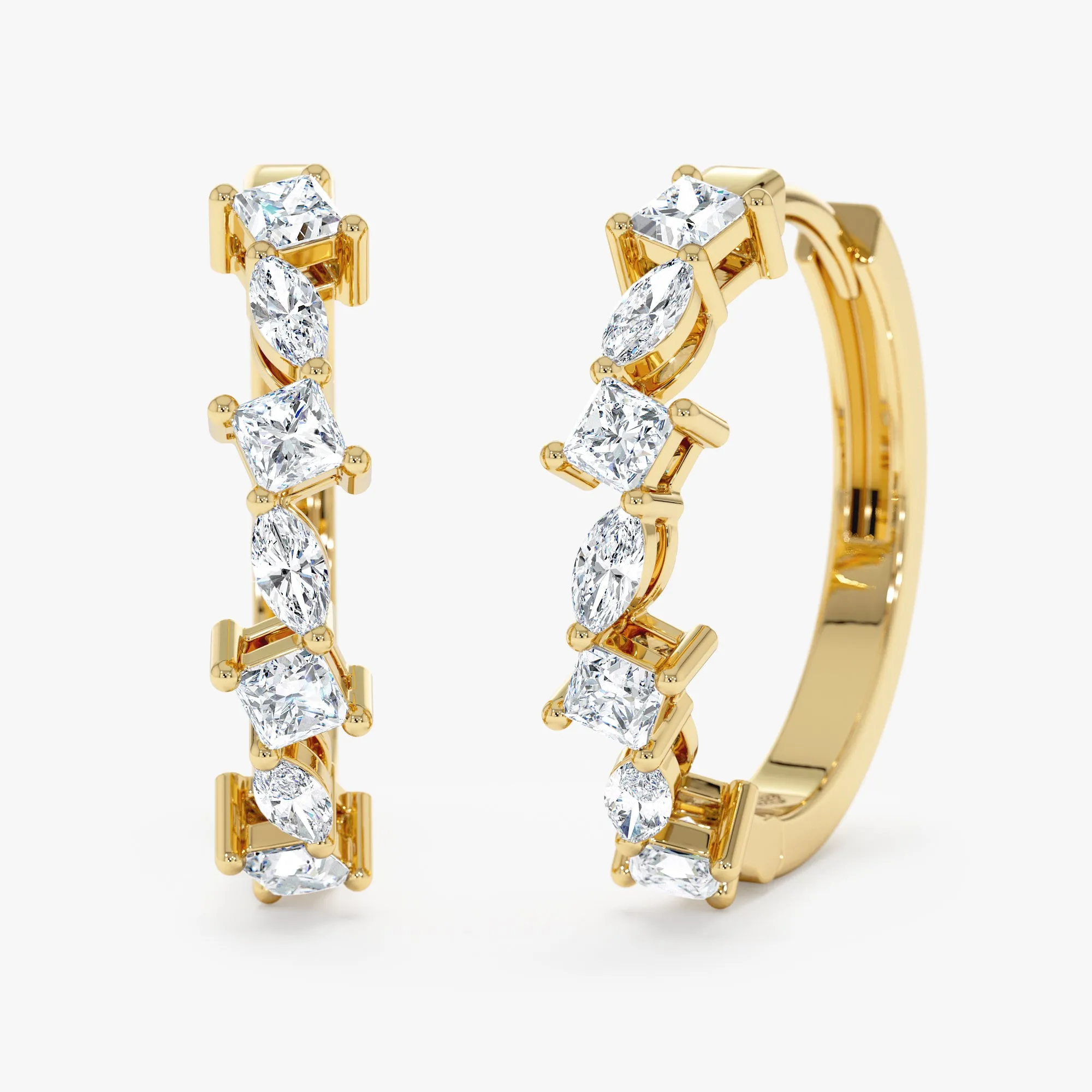 Diamond Cluster Hoop Earring, Sabrina SARAHELISE