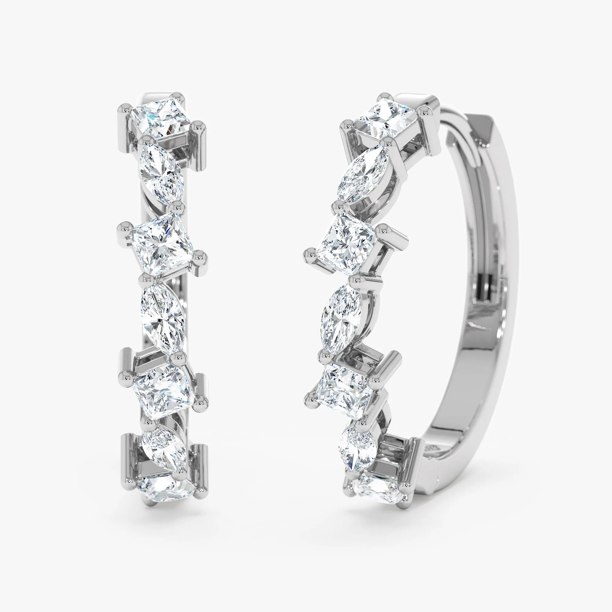 Diamond Cluster Hoop Earring, Sabrina SARAHELISE