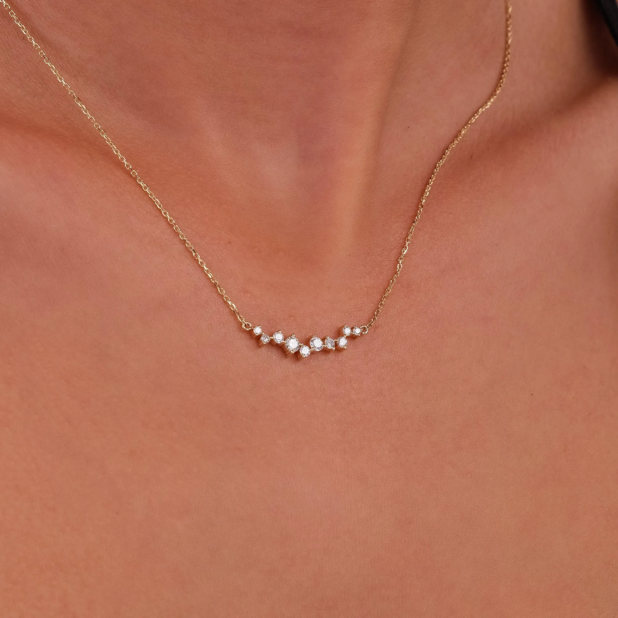 Diamond Cluster Necklace, Sibyl SARAHELISE