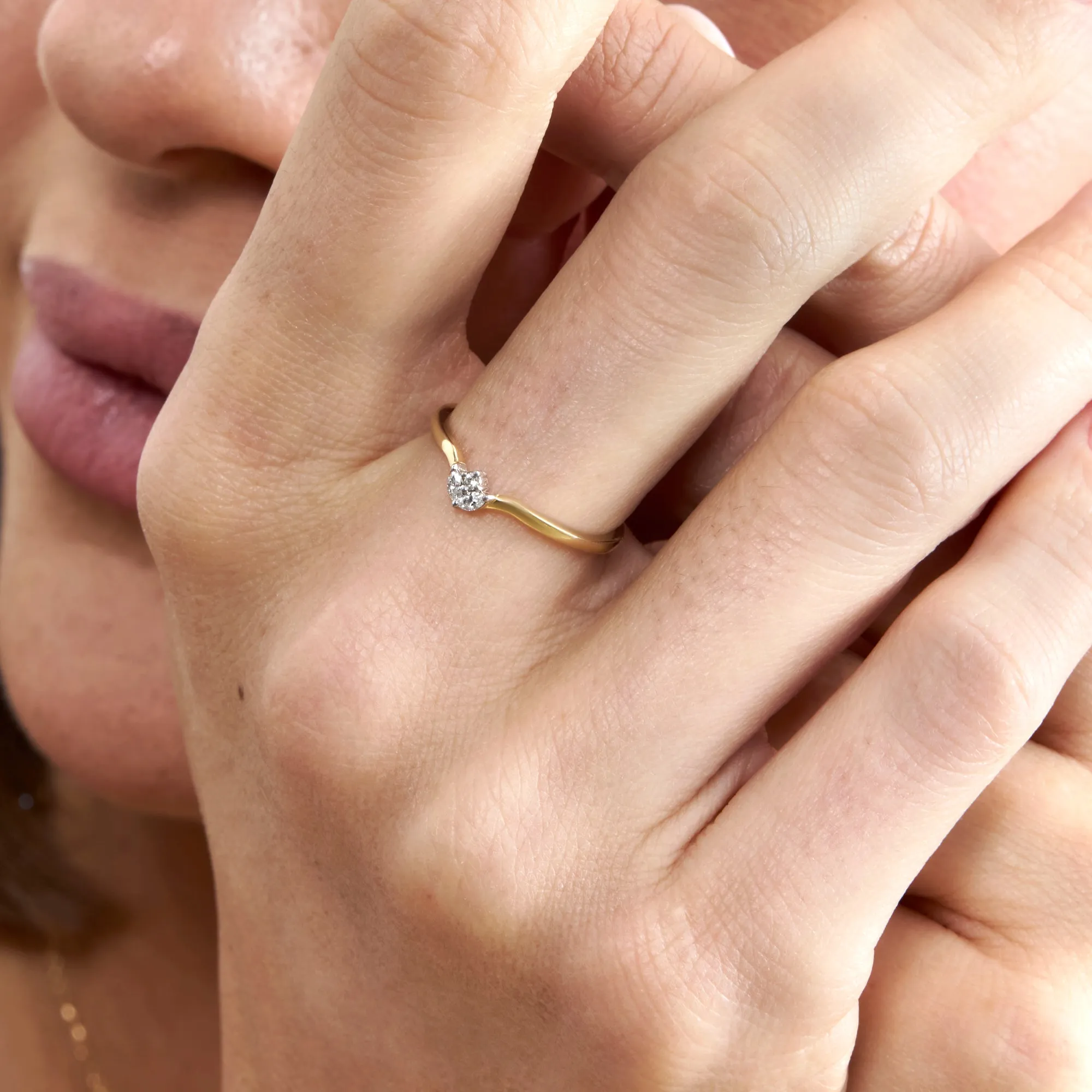 Diamond Cluster Nesting Ring, Amaris SARAHELISE
