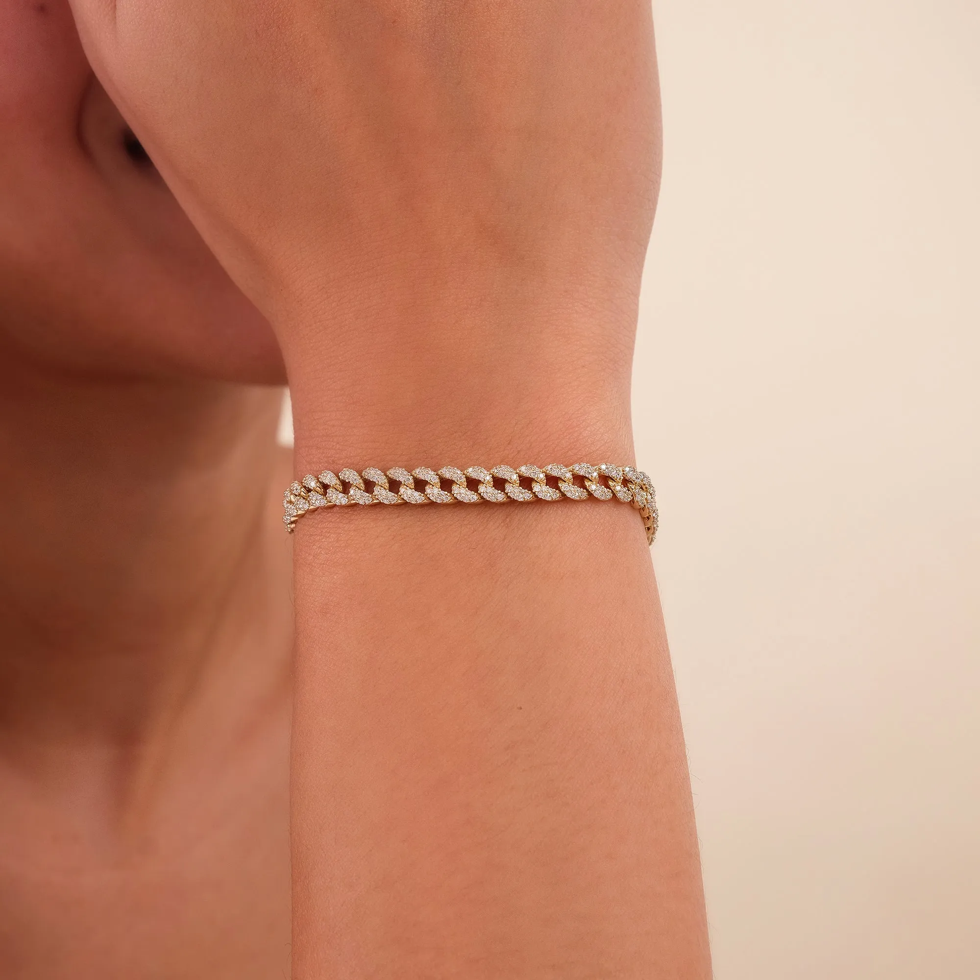Diamond Cuban Chain Bracelet - 5mm, Sonya SARAHELISE