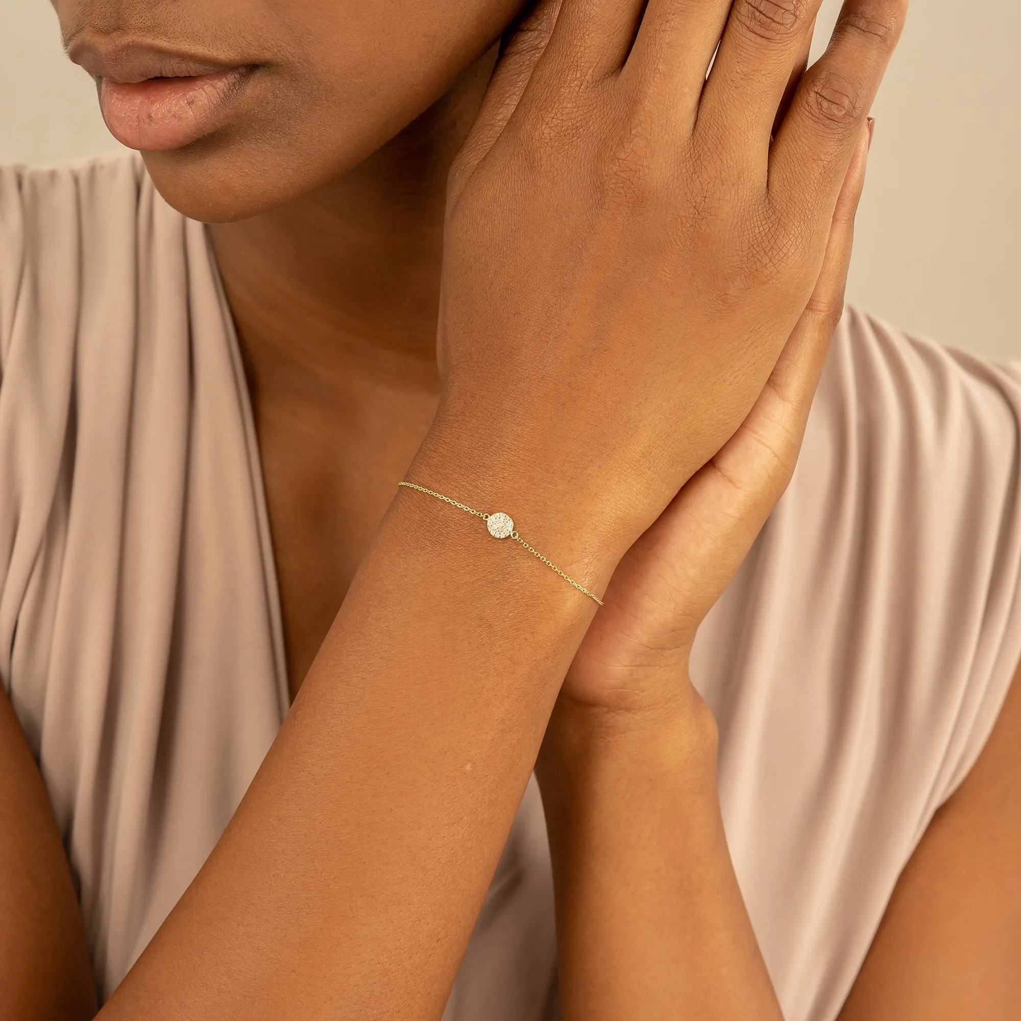 Diamond Disc Bracelet, Maggie SARAHELISE