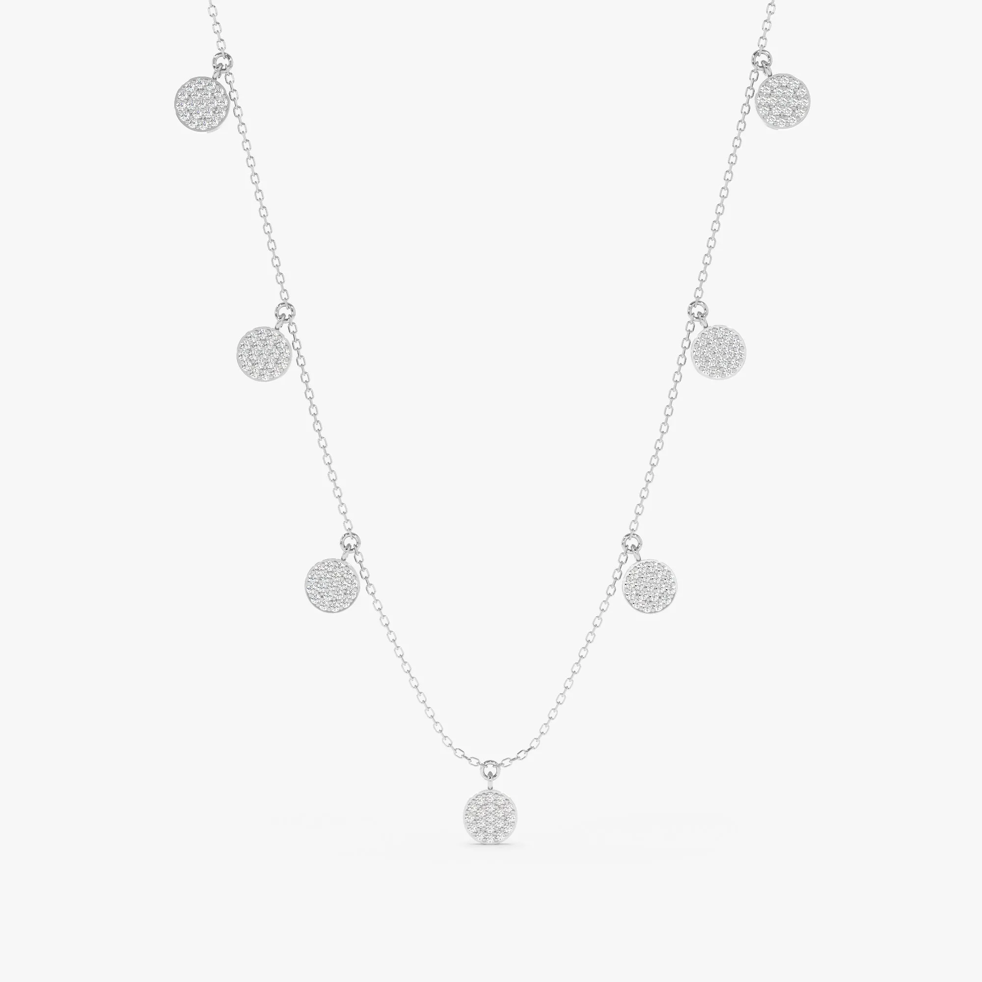 Diamond Disc Drop Necklace, Maggie SARAHELISE