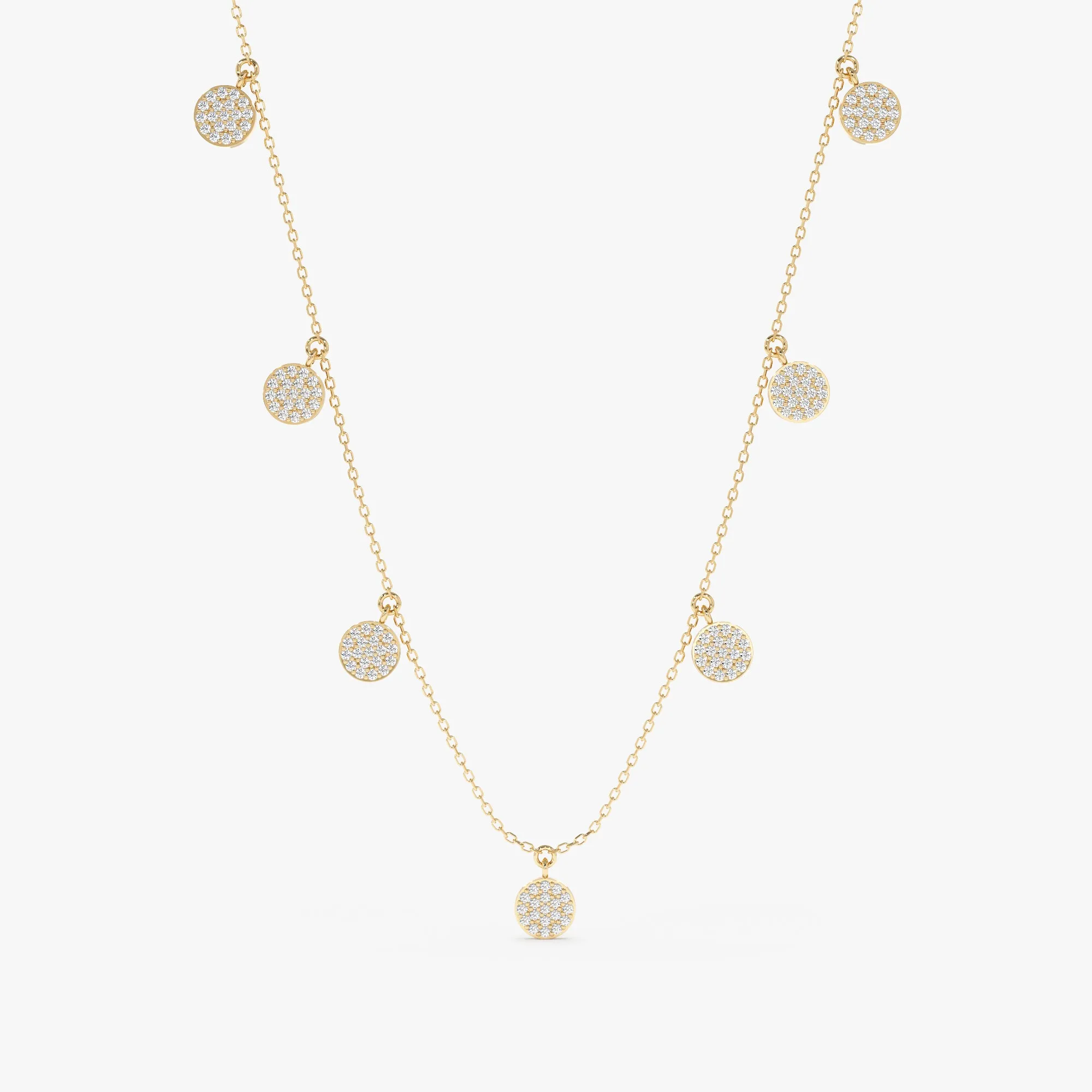 Diamond Disc Drop Necklace, Maggie SARAHELISE