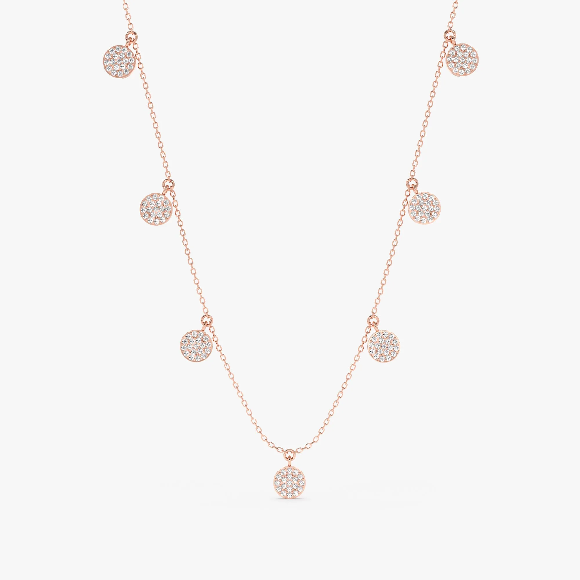 Diamond Disc Drop Necklace, Maggie SARAHELISE