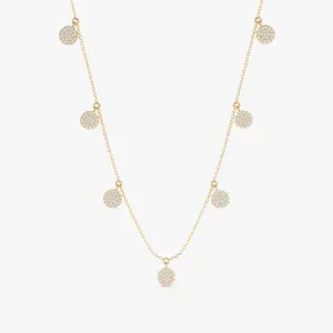 Diamond Disc Drop Necklace, Maggie SARAHELISE