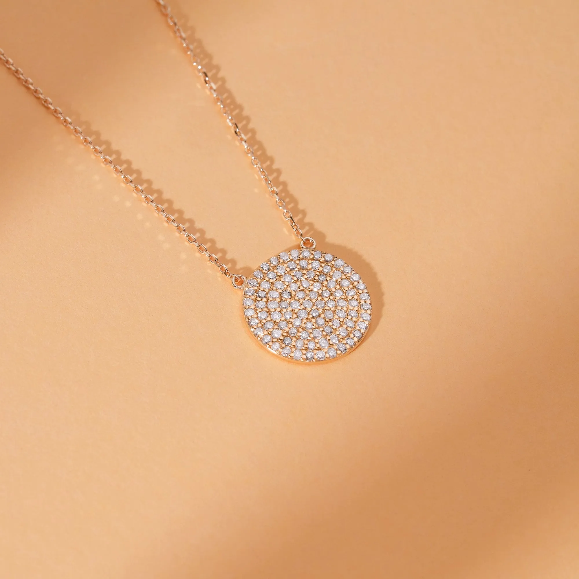 Diamond Disc Necklace, Natalia SARAHELISE