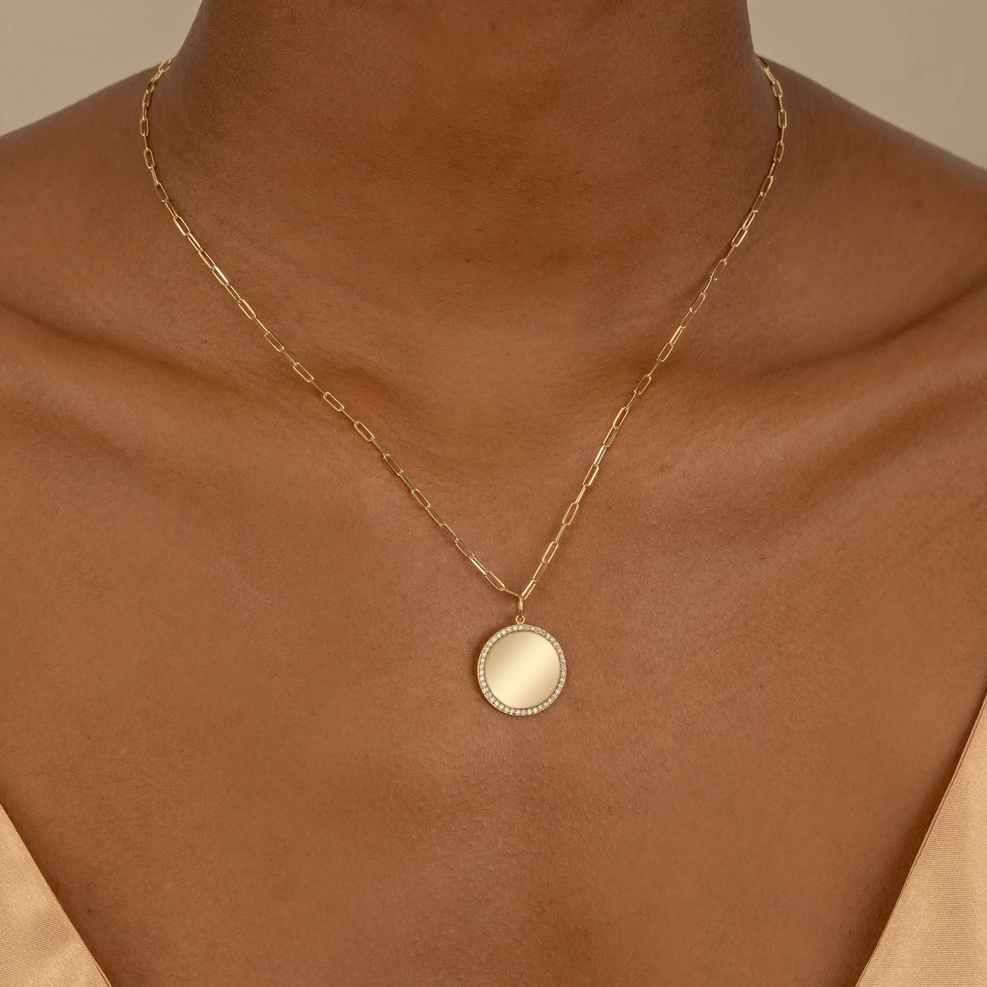 Diamond Disc Paperclip Chain, Harlow SARAHELISE