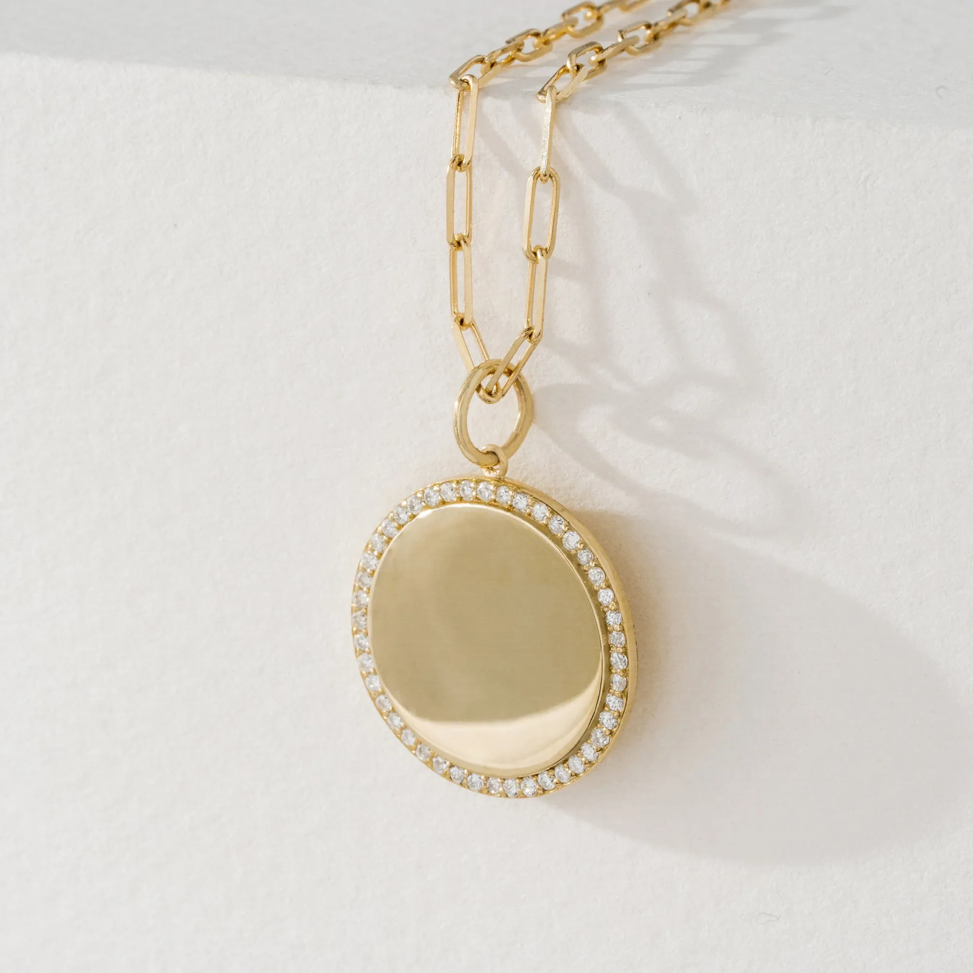 Diamond Disc Paperclip Chain, Harlow SARAHELISE