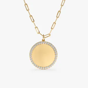 Diamond Disc Paperclip Chain, Harlow SARAHELISE