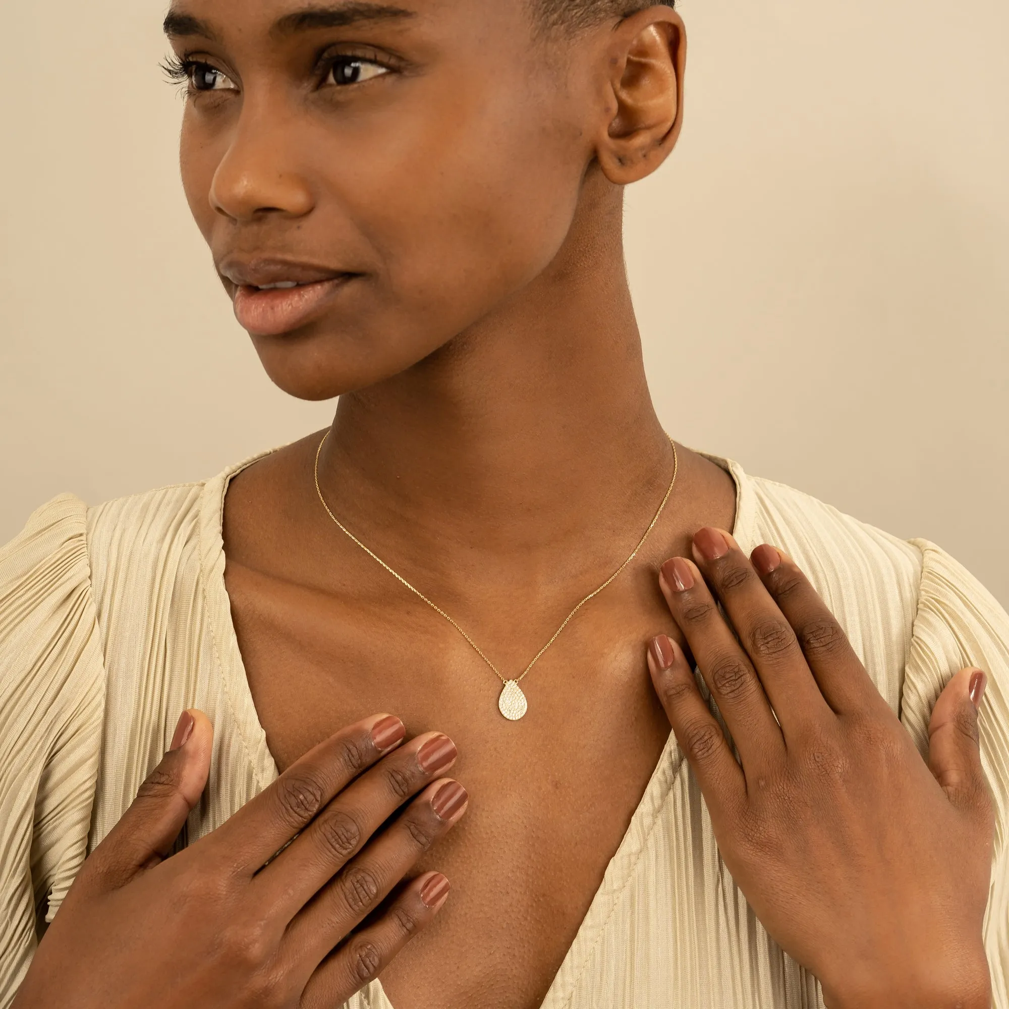 Diamond Drop Necklace, Lainey SARAHELISE