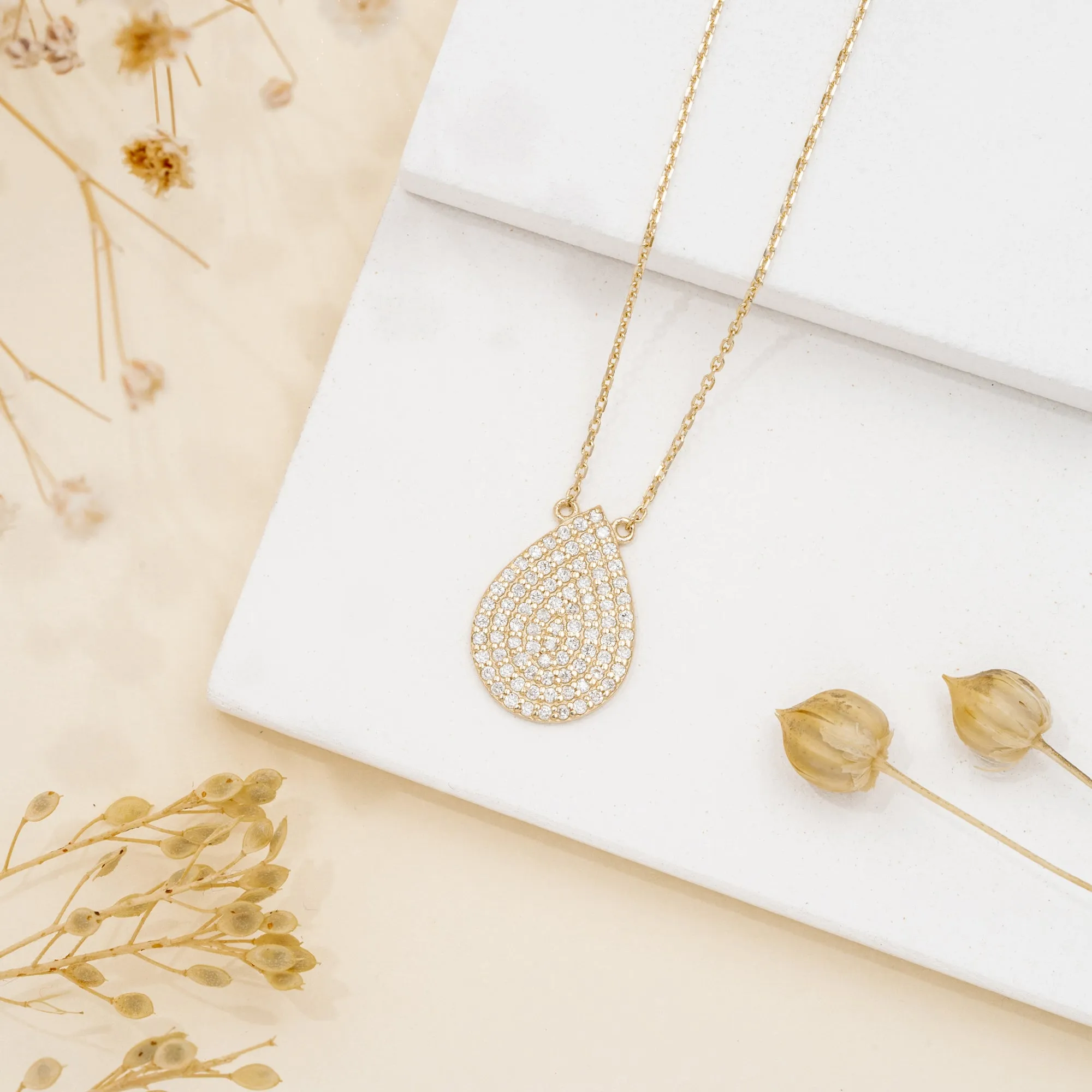 Diamond Drop Necklace, Lainey SARAHELISE