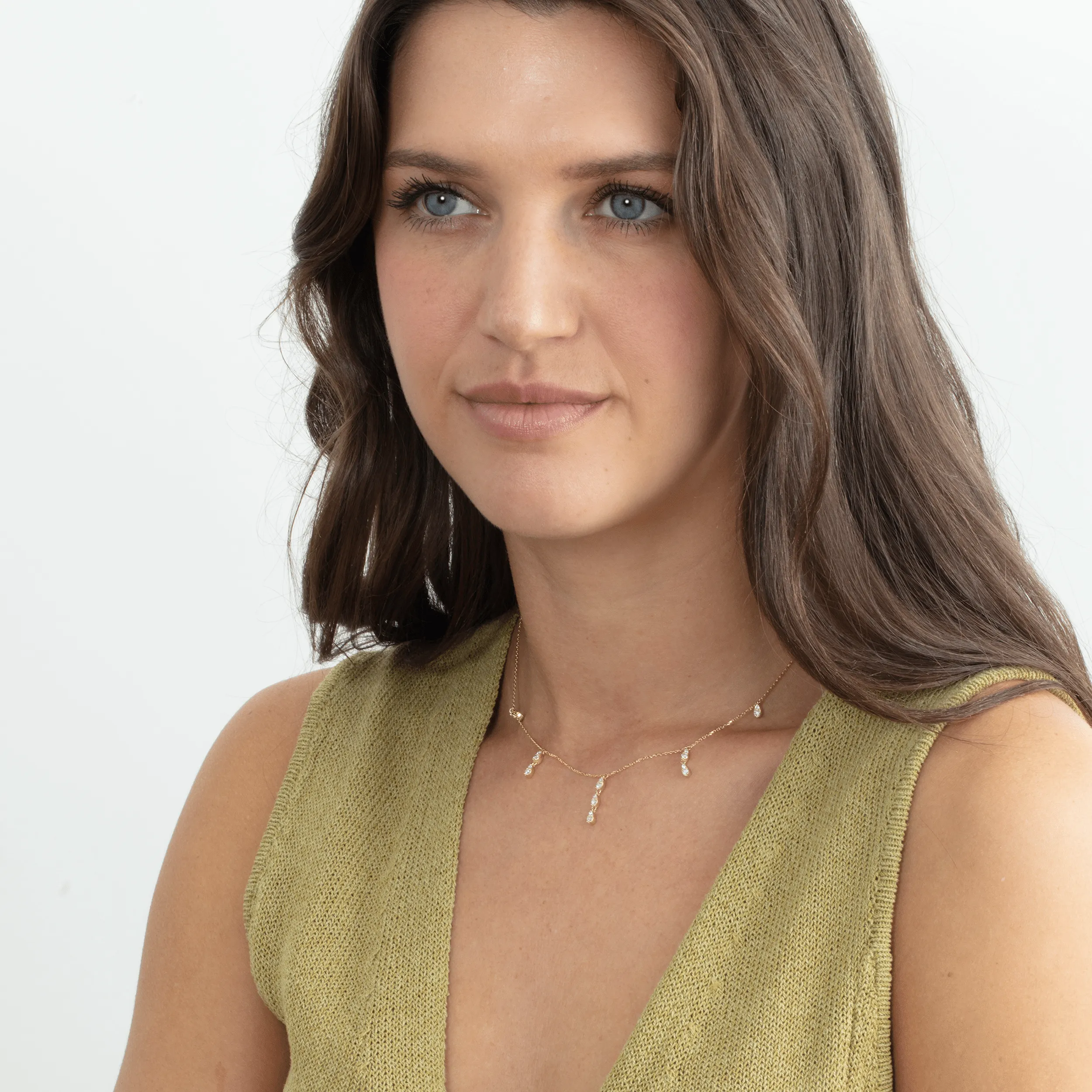 Diamond Droplets Station Necklace, Luella SARAHELISE