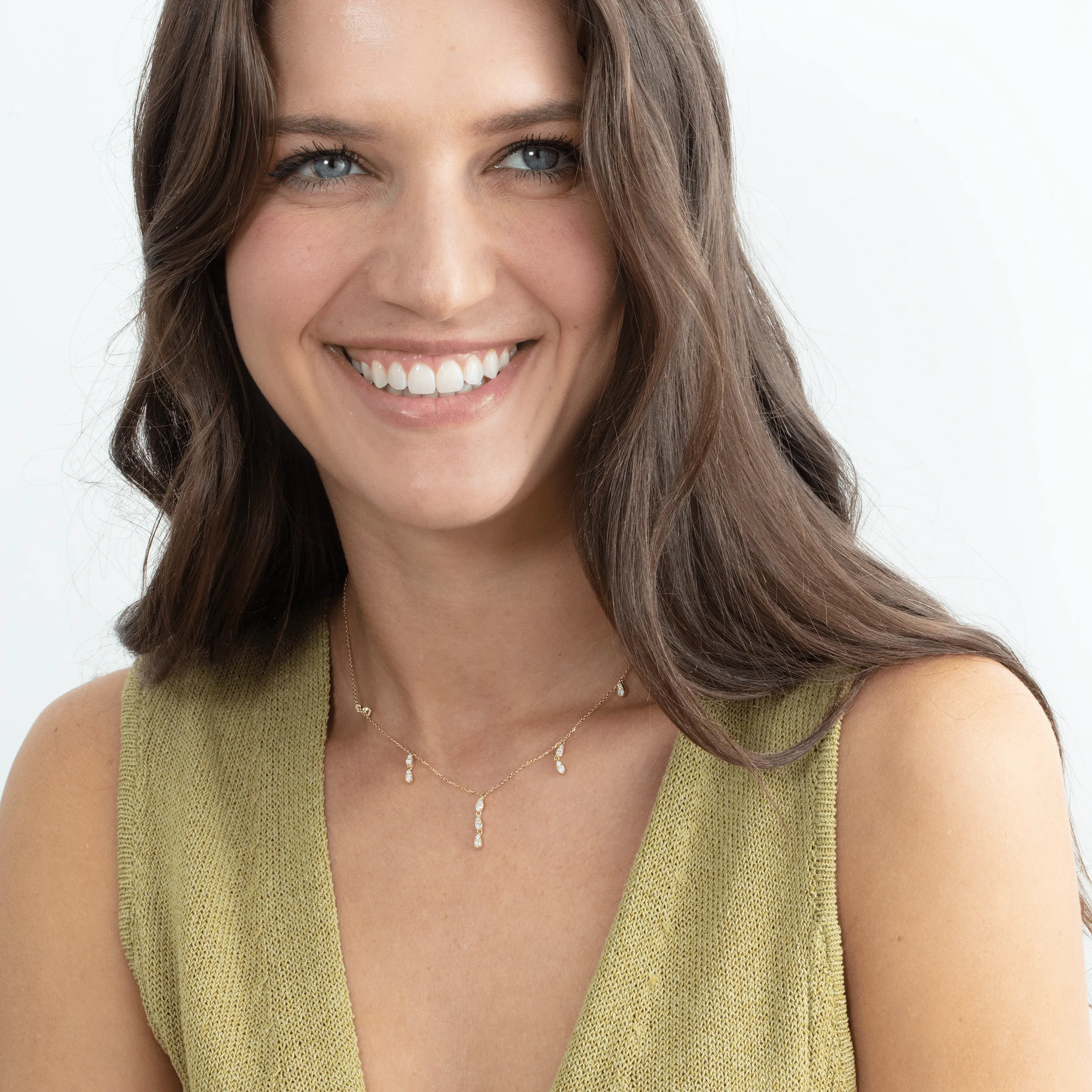 Diamond Droplets Station Necklace, Luella SARAHELISE