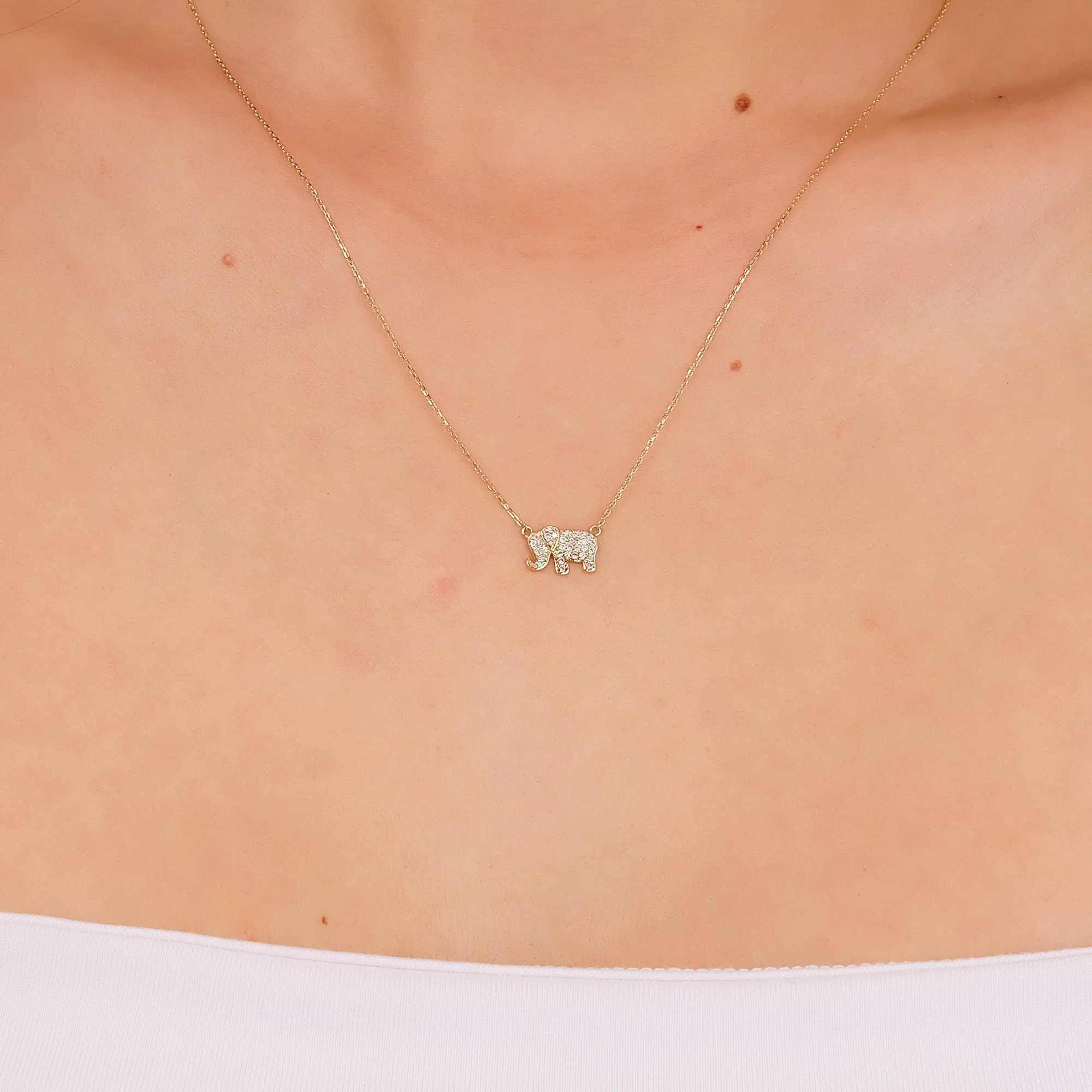Diamond Elephant Necklace, Zaya SARAHELISE
