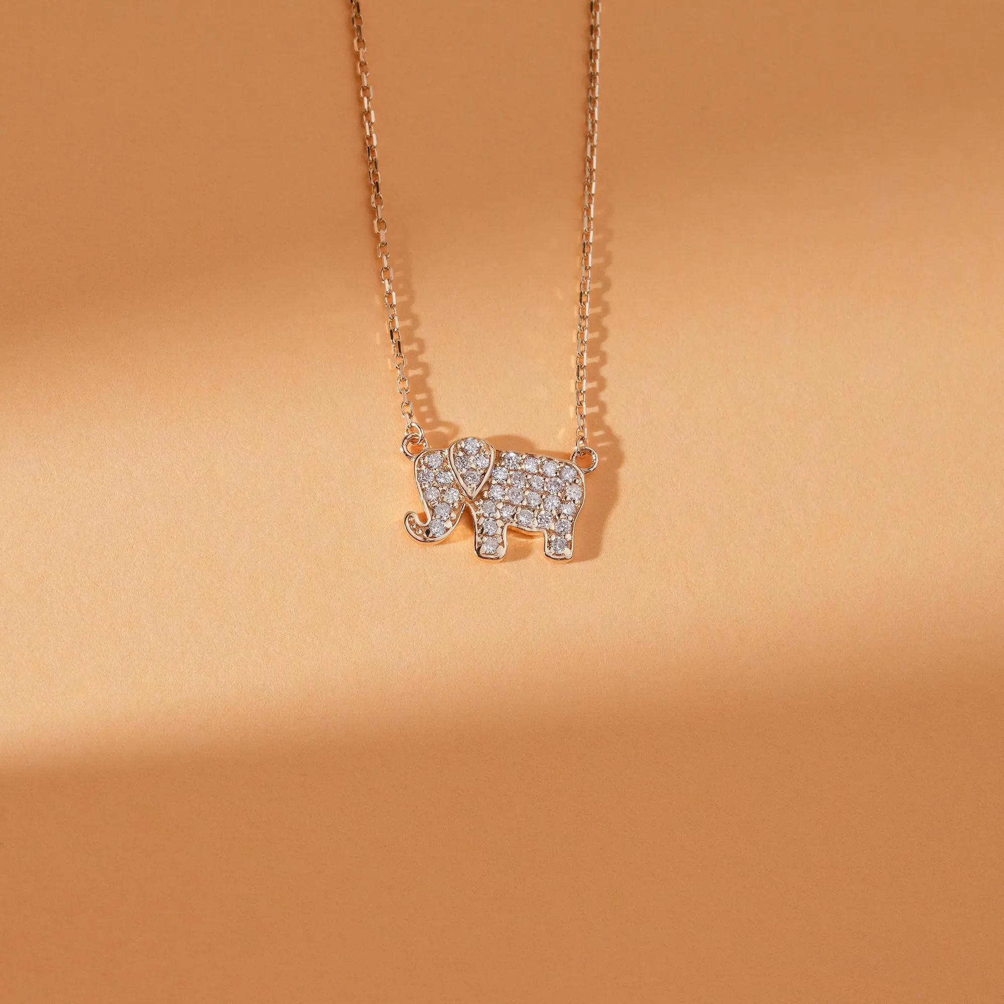 Diamond Elephant Necklace, Zaya SARAHELISE