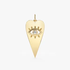 Diamond Eye Heart Charm, Lucinda SARAHELISE