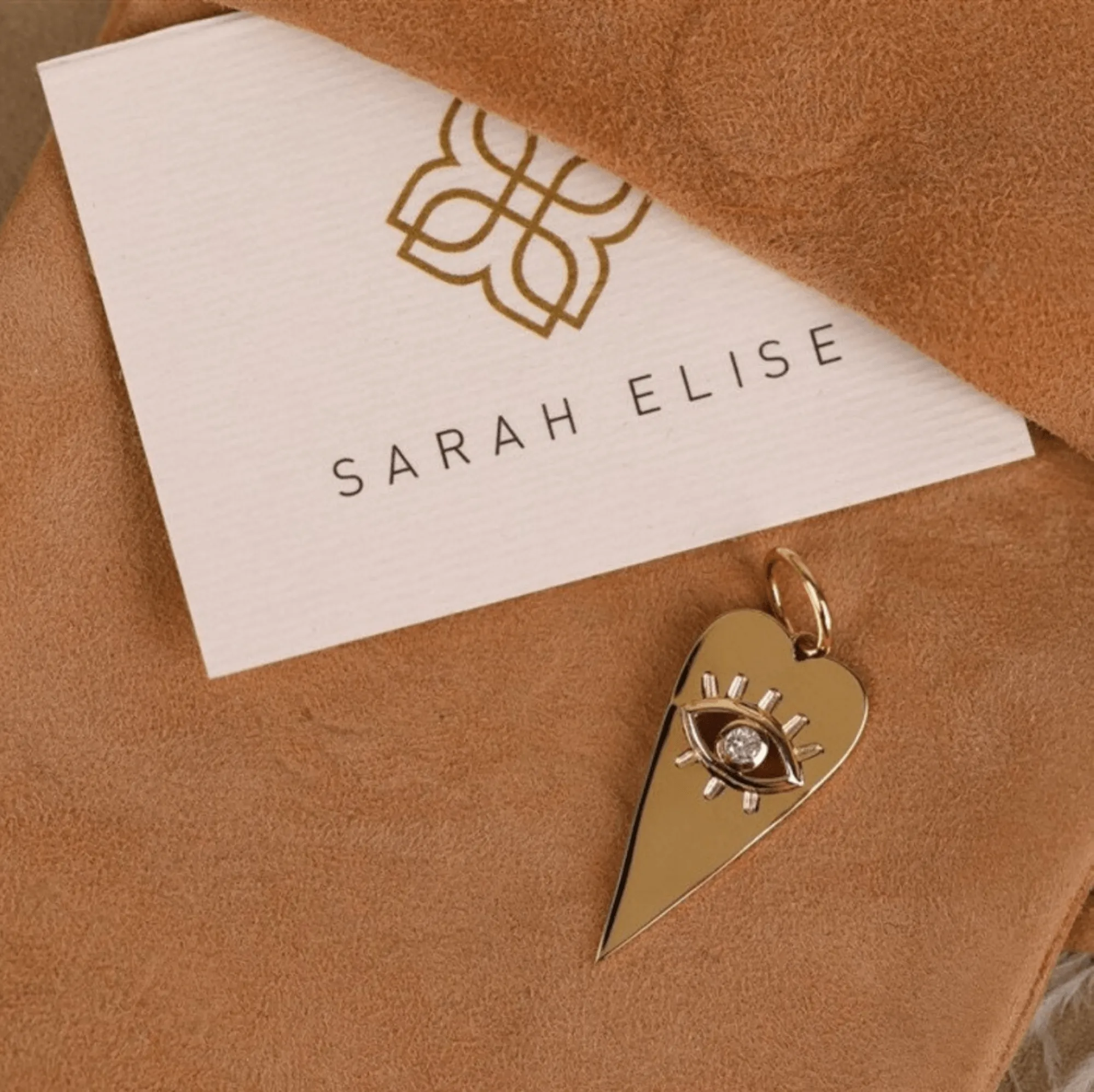 Diamond Eye Heart Charm, Lucinda SARAHELISE