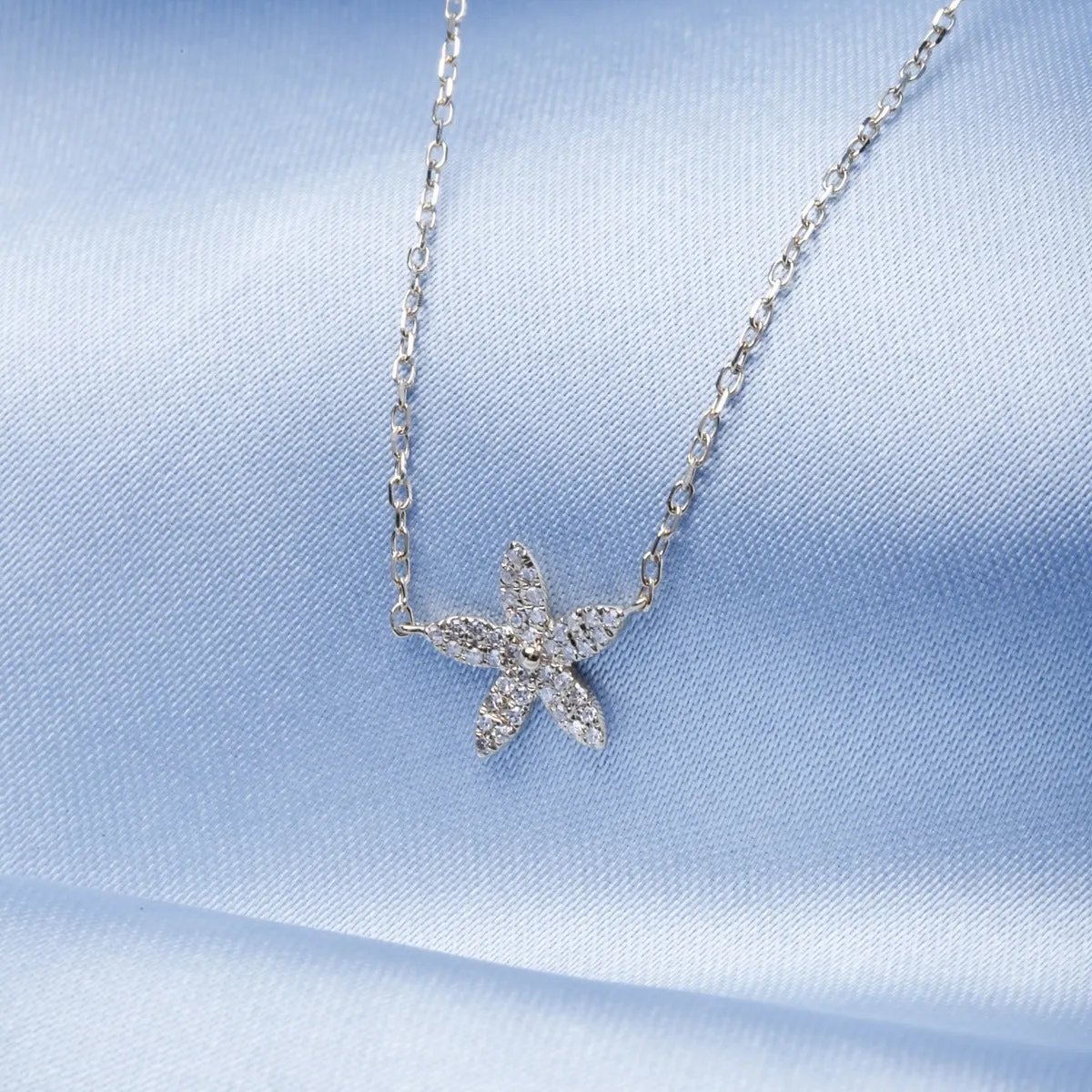 Diamond Flower 14K Gold Necklace Croghans