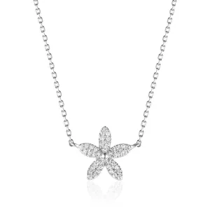 Diamond Flower 14K Gold Necklace Croghans
