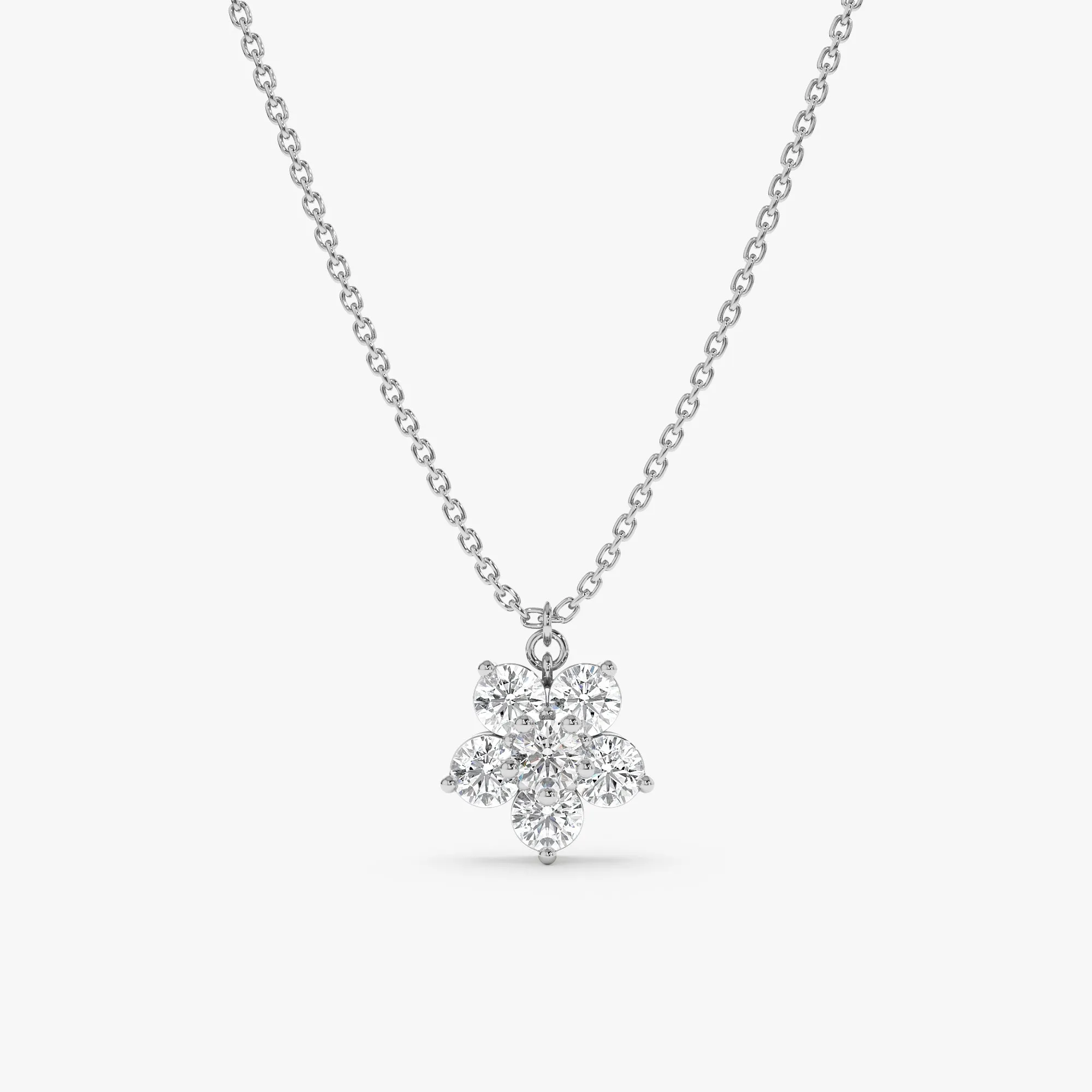 Diamond Flower Necklace, Alondra SARAHELISE