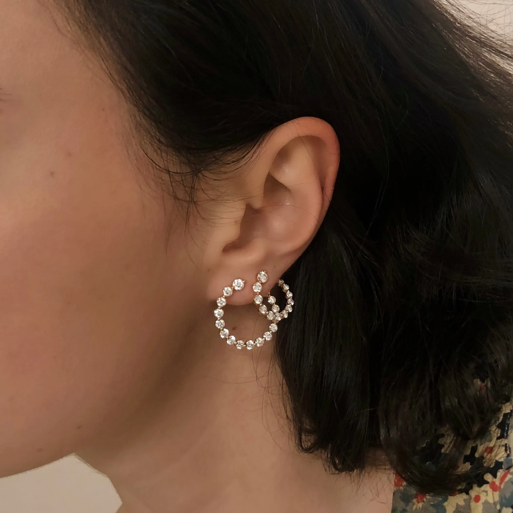 DIAMOND GARLAND EARRINGS Anita Ko