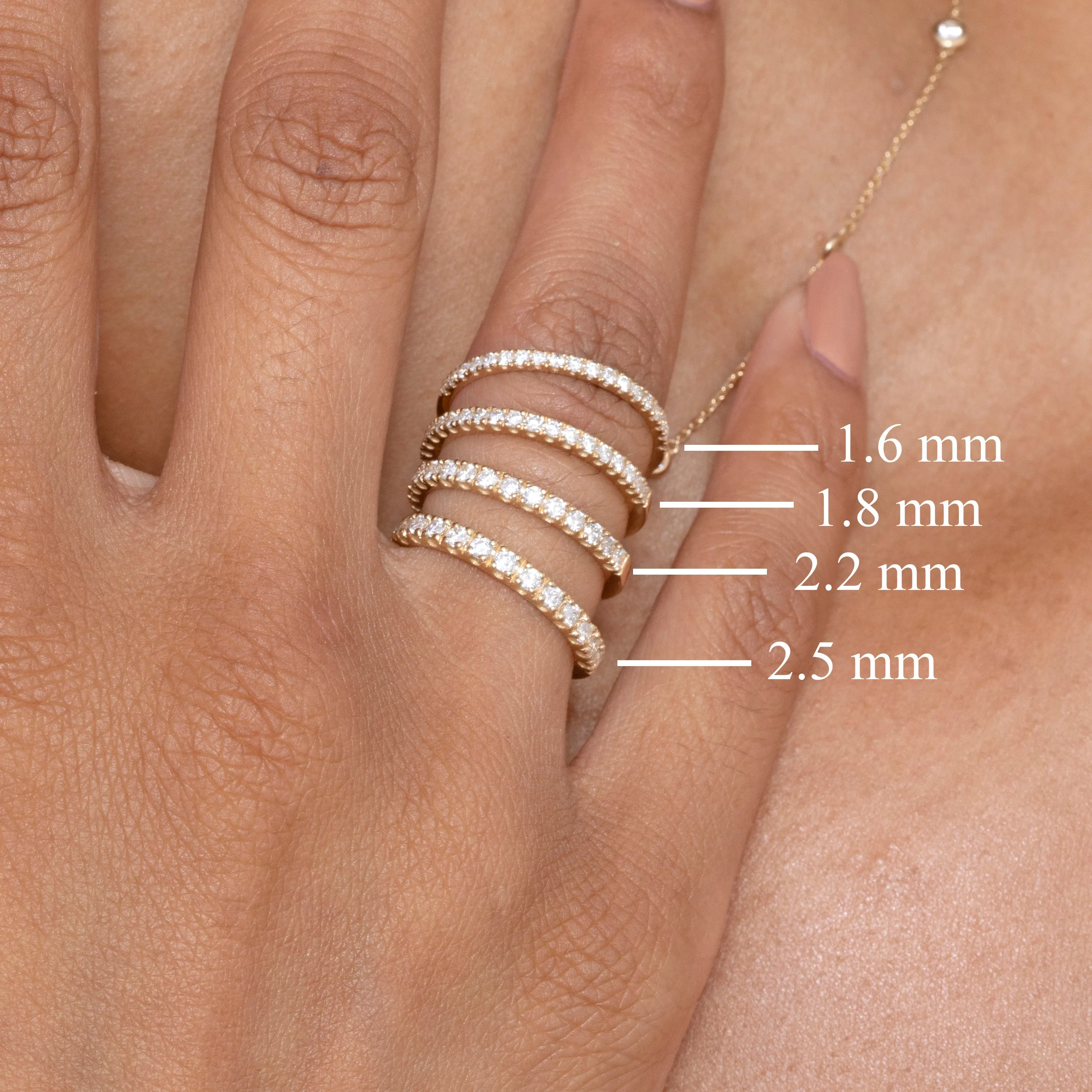 Diamond Half Eternity Wedding Ring, Akira SARAHELISE