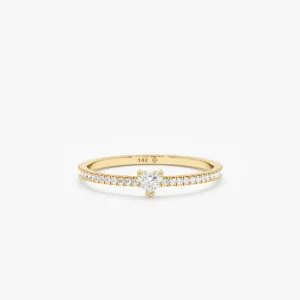 Diamond Heart Half Eternity Ring, Fern SARAHELISE
