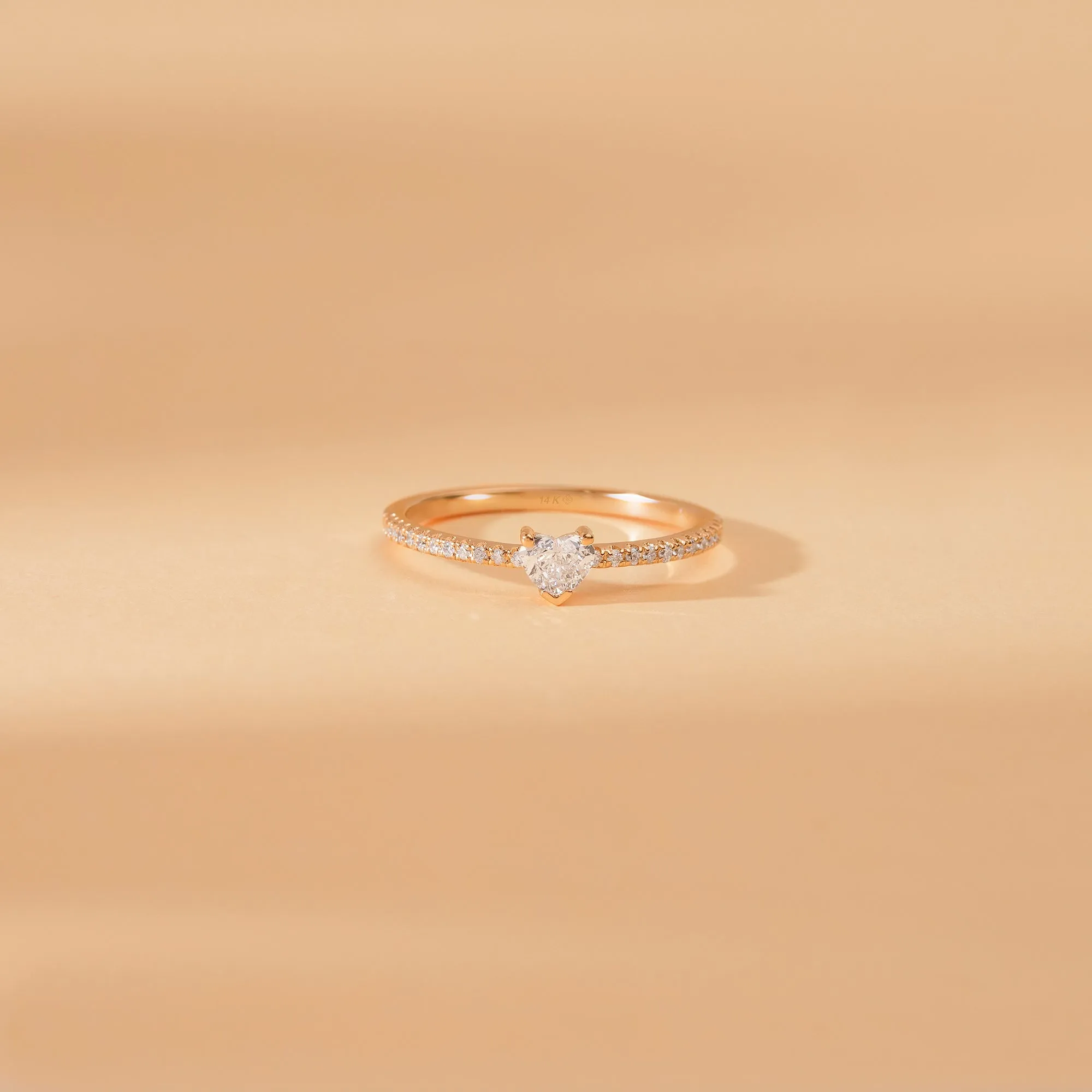 Diamond Heart Half Eternity Ring, Fern SARAHELISE
