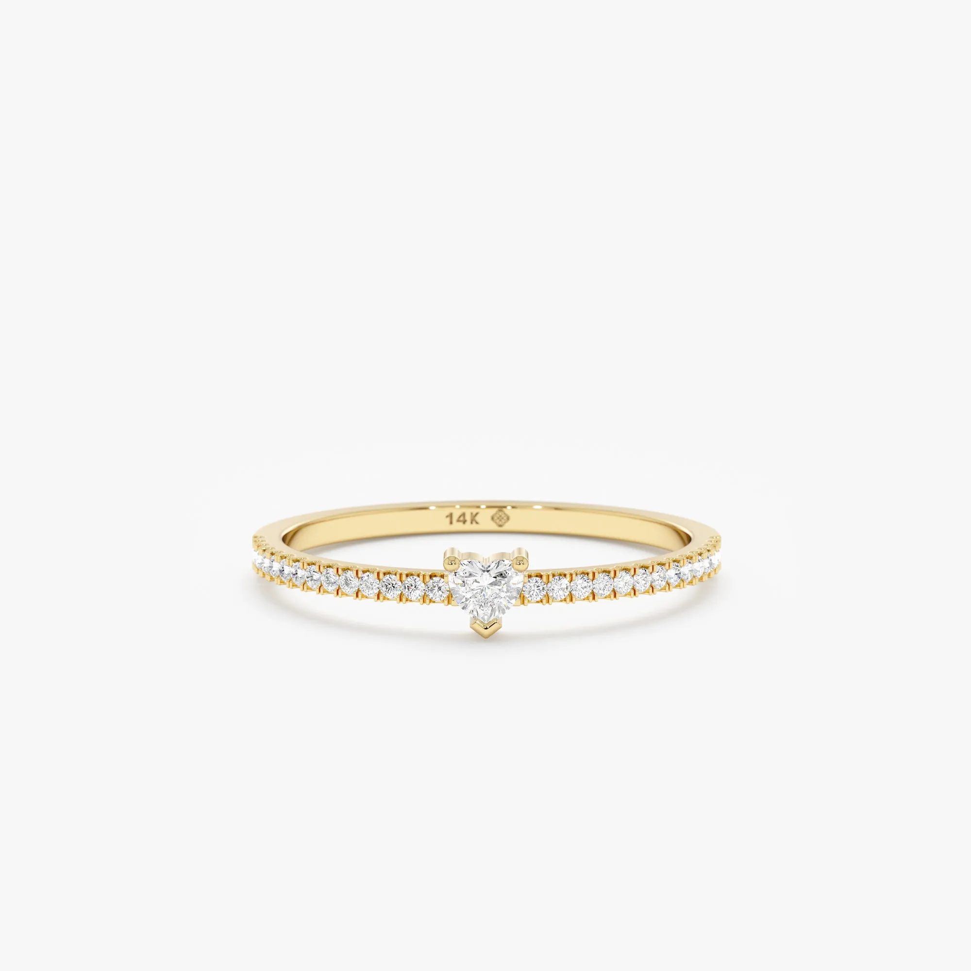 Diamond Heart Half Eternity Ring, Fern SARAHELISE