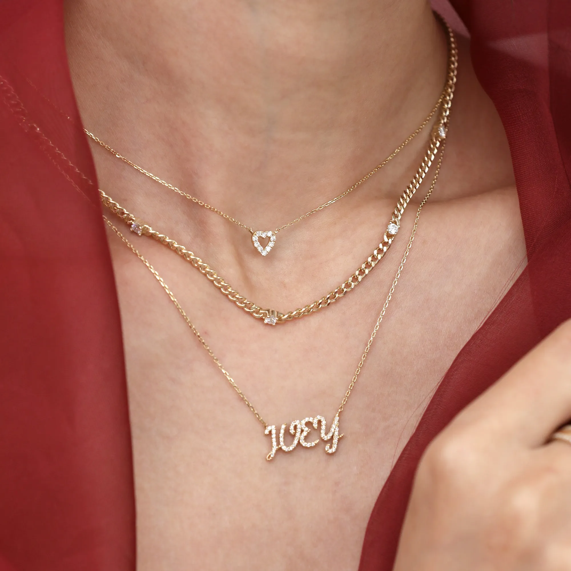 Diamond Heart Necklace, Penelope SARAHELISE