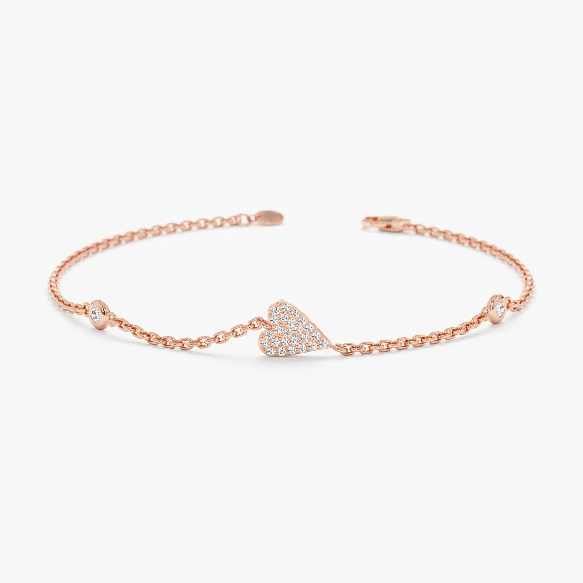 Diamond Heart Station Bracelet, Natalie SARAHELISE