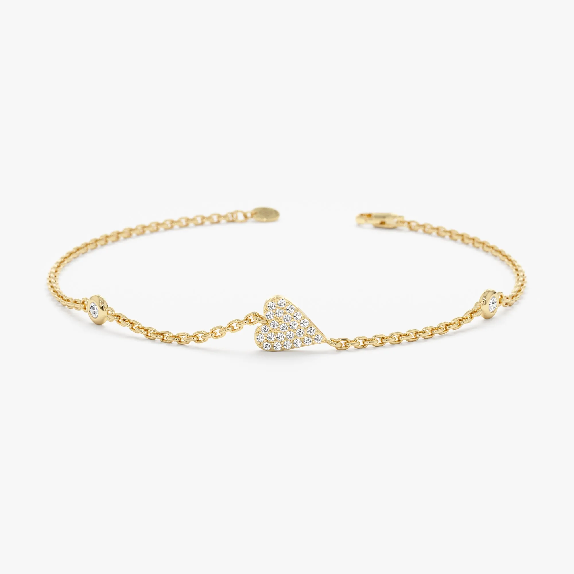 Diamond Heart Station Bracelet, Natalie SARAHELISE