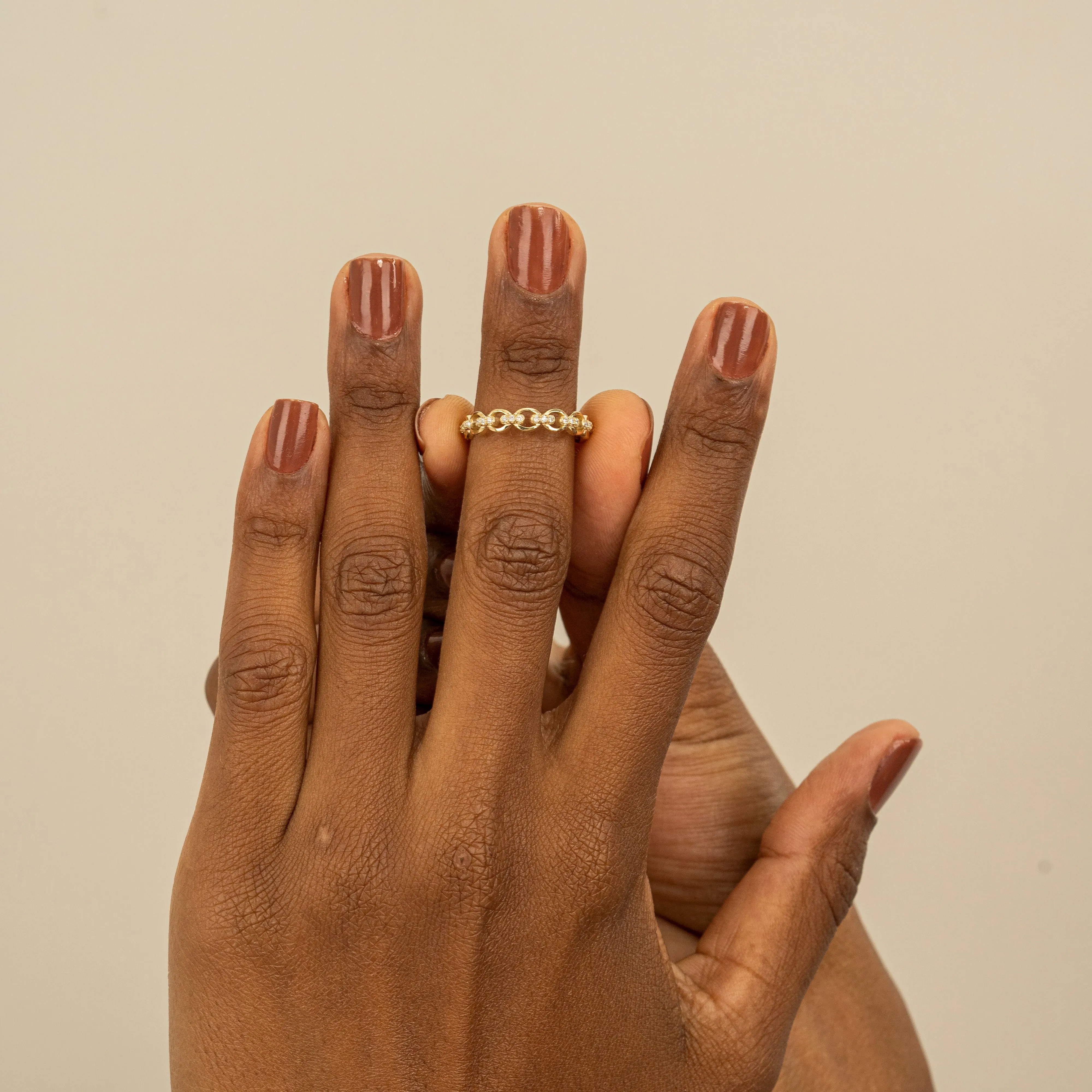 Diamond Infinity Chain Link Ring, Eva SARAHELISE