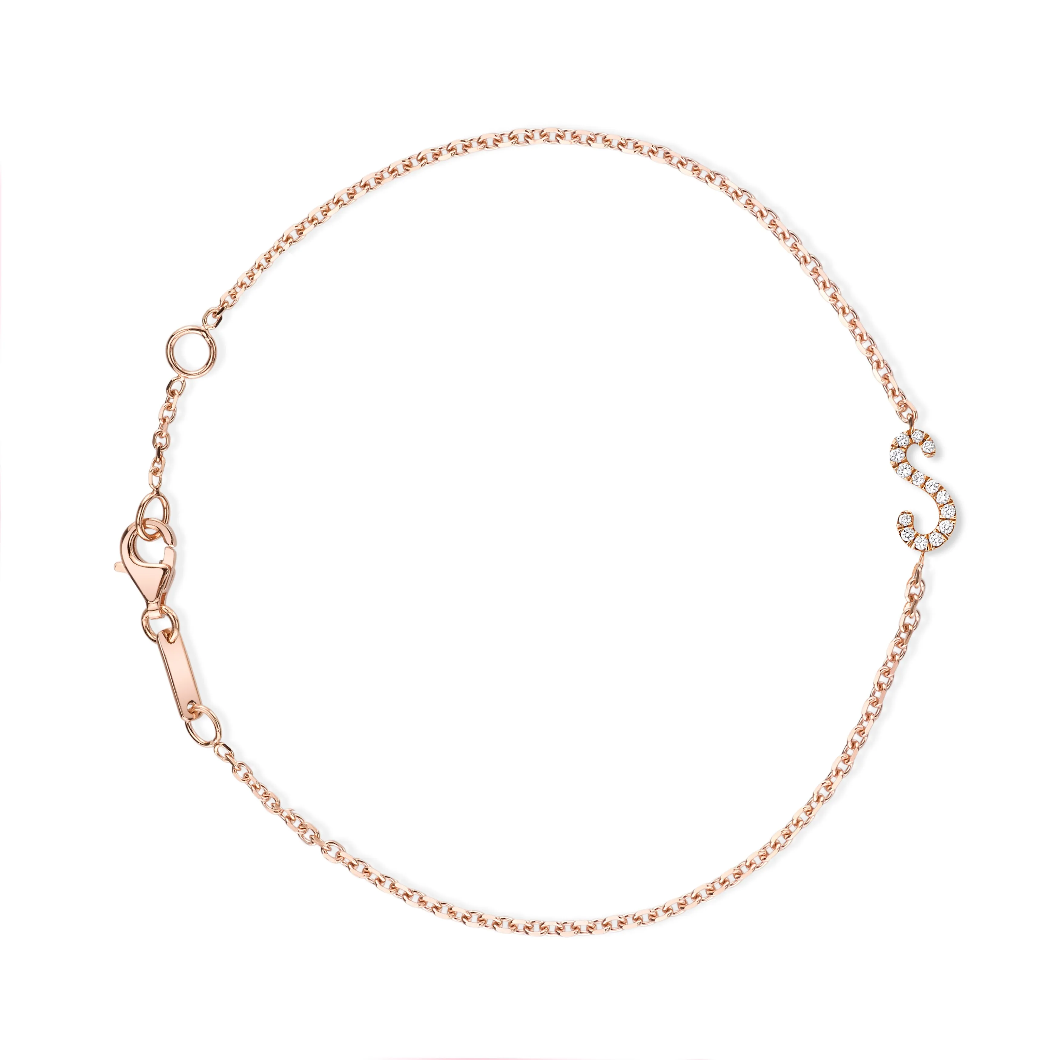 DIAMOND INITIAL BRACELET Anita Ko