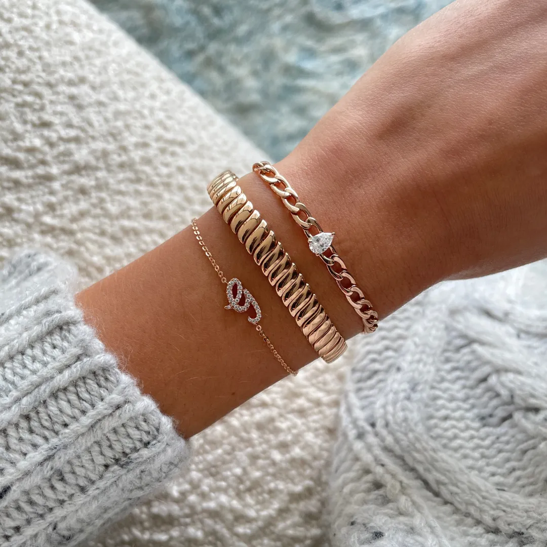 DIAMOND INITIAL BRACELET Anita Ko