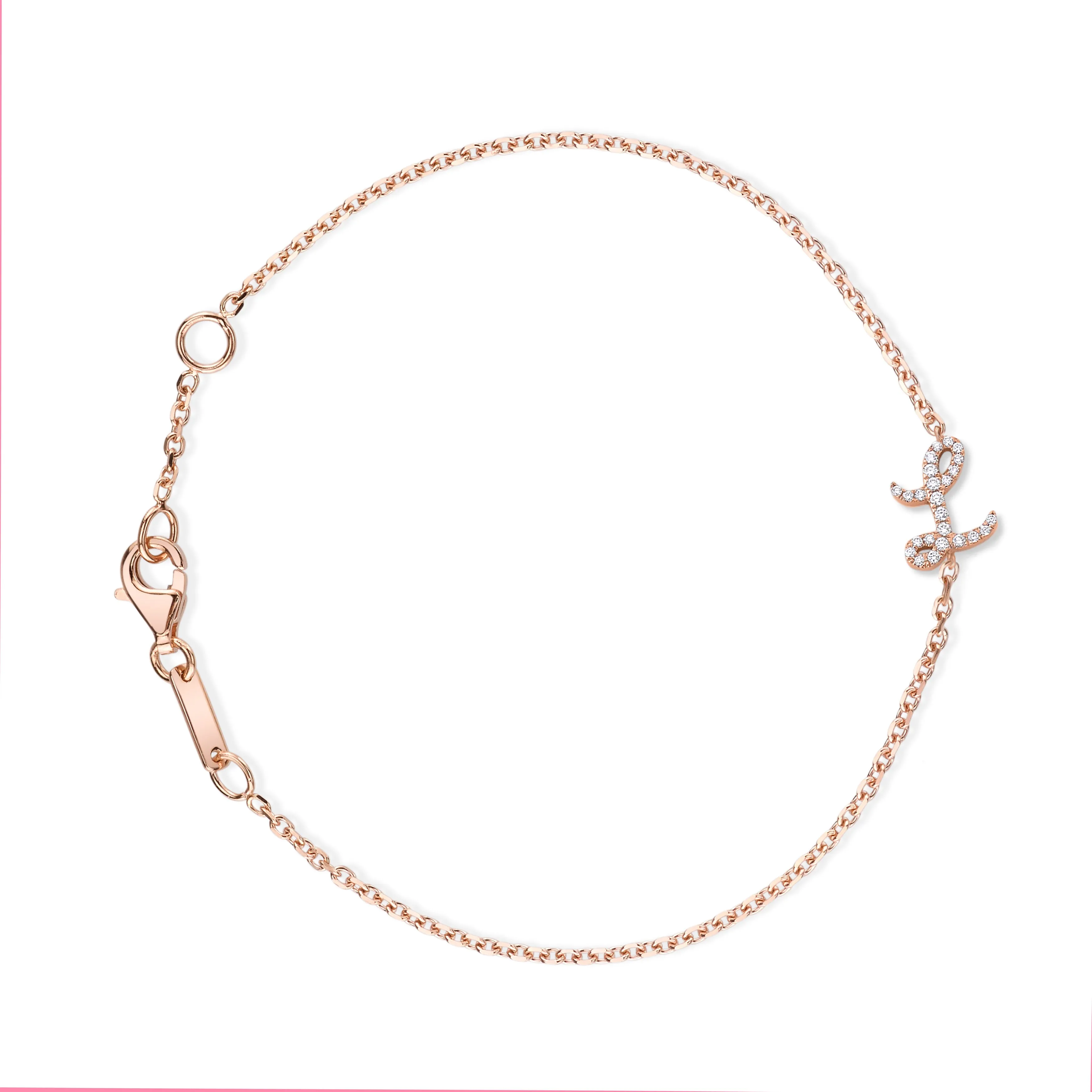 DIAMOND INITIAL BRACELET Anita Ko